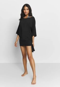 MICHAEL Michael Kors Iconic Solids Side Tie Cover - Strandaccessoire - Black