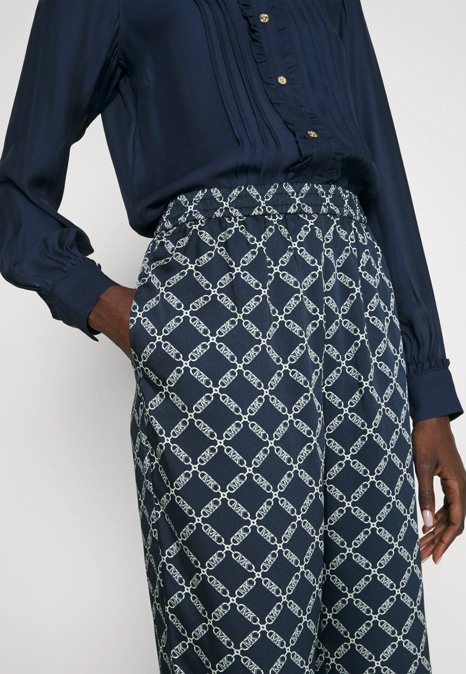 MICHAEL Michael Kors Empire Pull On Pant - Broek - Midnightblue 7 MICHAEL Michael Kors Empire Pull On Pant - Broek - Midnightblue - Afbeelding 5