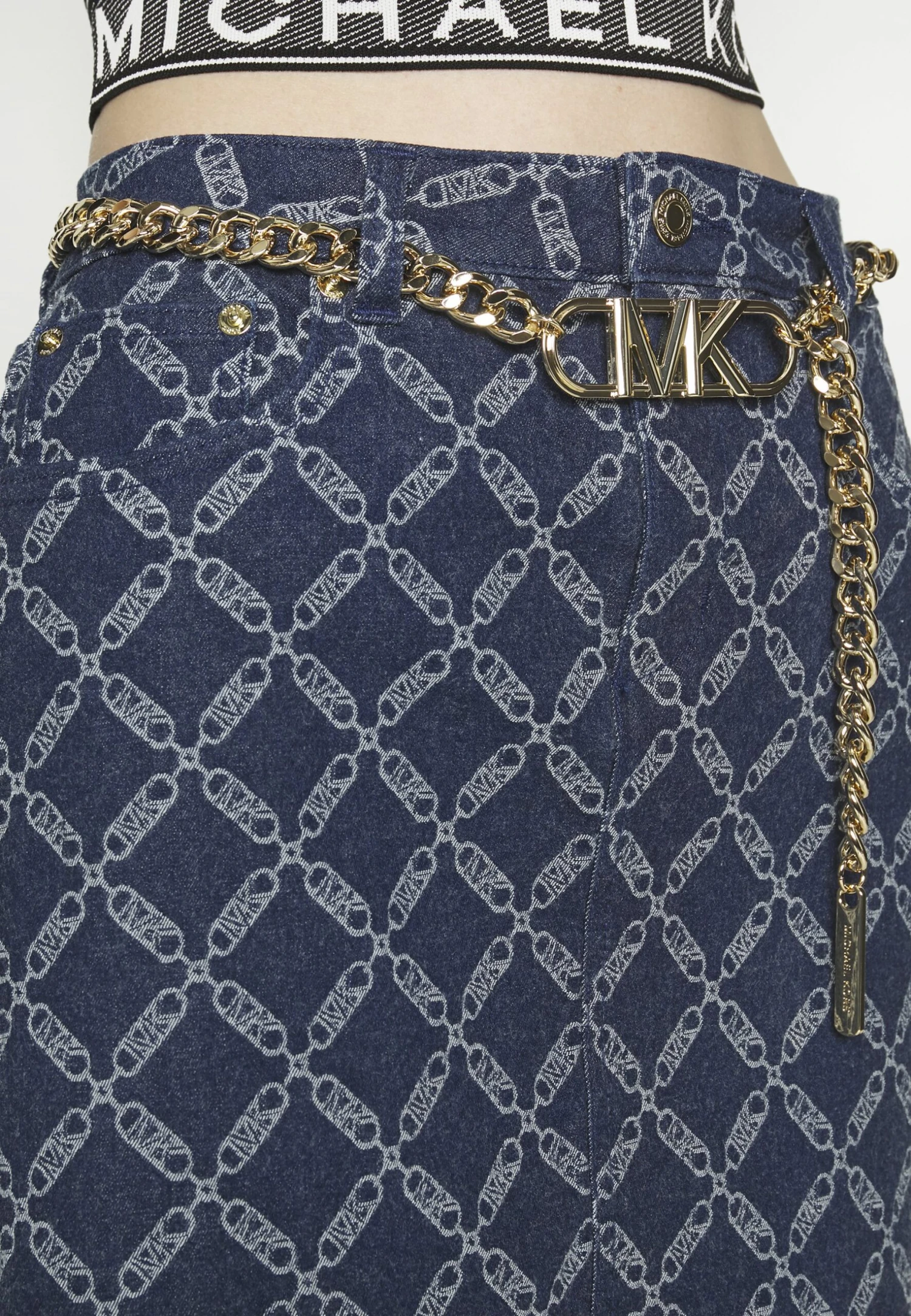 MICHAEL Michael Kors Chain Skirt - Jeansrok - Indigo Rinse 8 MICHAEL Michael Kors Chain Skirt - Jeansrok - Indigo Rinse - Afbeelding 6