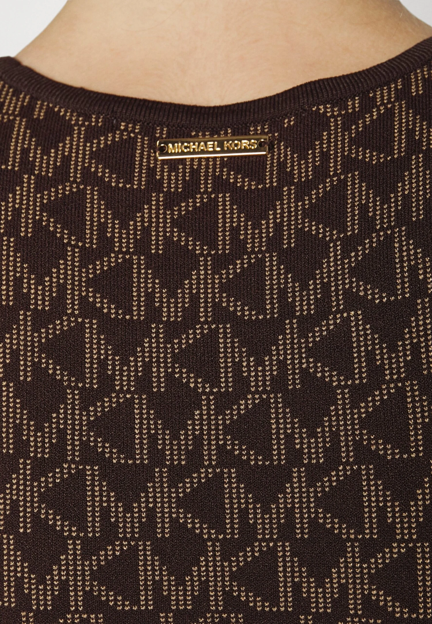 MICHAEL Michael Kors Eco Bold Logo - Jurk - Chocolate 8 MICHAEL Michael Kors Eco Bold Logo - Jurk - Chocolate - Afbeelding 6