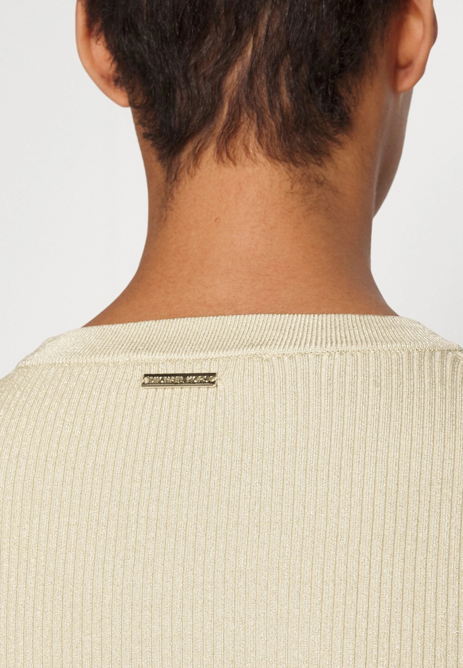 MICHAEL Michael Kors Crop Crew Top - Longsleeve - Gold 7 MICHAEL Michael Kors Crop Crew Top - Longsleeve - Gold - Afbeelding 5