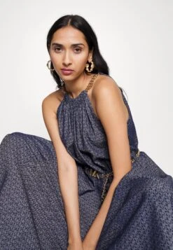 MICHAEL Michael Kors Chain Belt Halter- Cocktailjurk - Indigo Rinse -MICHAEL Michael Kors 6be936883201485ebd3b07b3259b81ee