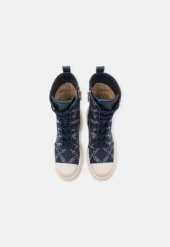 MICHAEL Michael Kors Hanley- Enkellaarsjes Met Plateauzool - Navy/Multi-Coloured -MICHAEL Michael Kors 6d7be98eb7f0406fa1ef196acabd2678