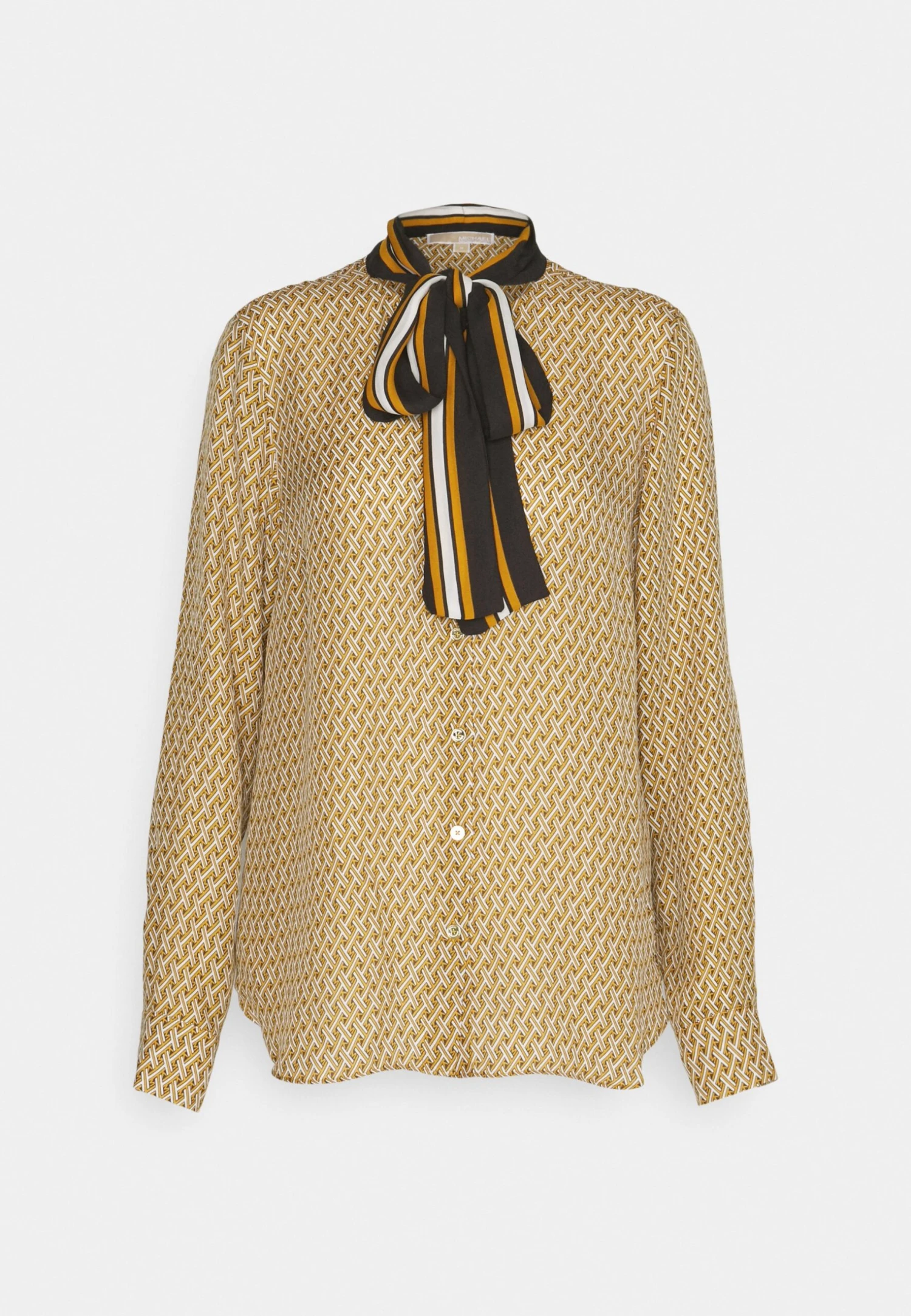 MICHAEL Michael Kors Lattice Logo Bow Blouse - Blouse - Marigold 8 MICHAEL Michael Kors Lattice Logo Bow Blouse - Blouse - Marigold - Afbeelding 6