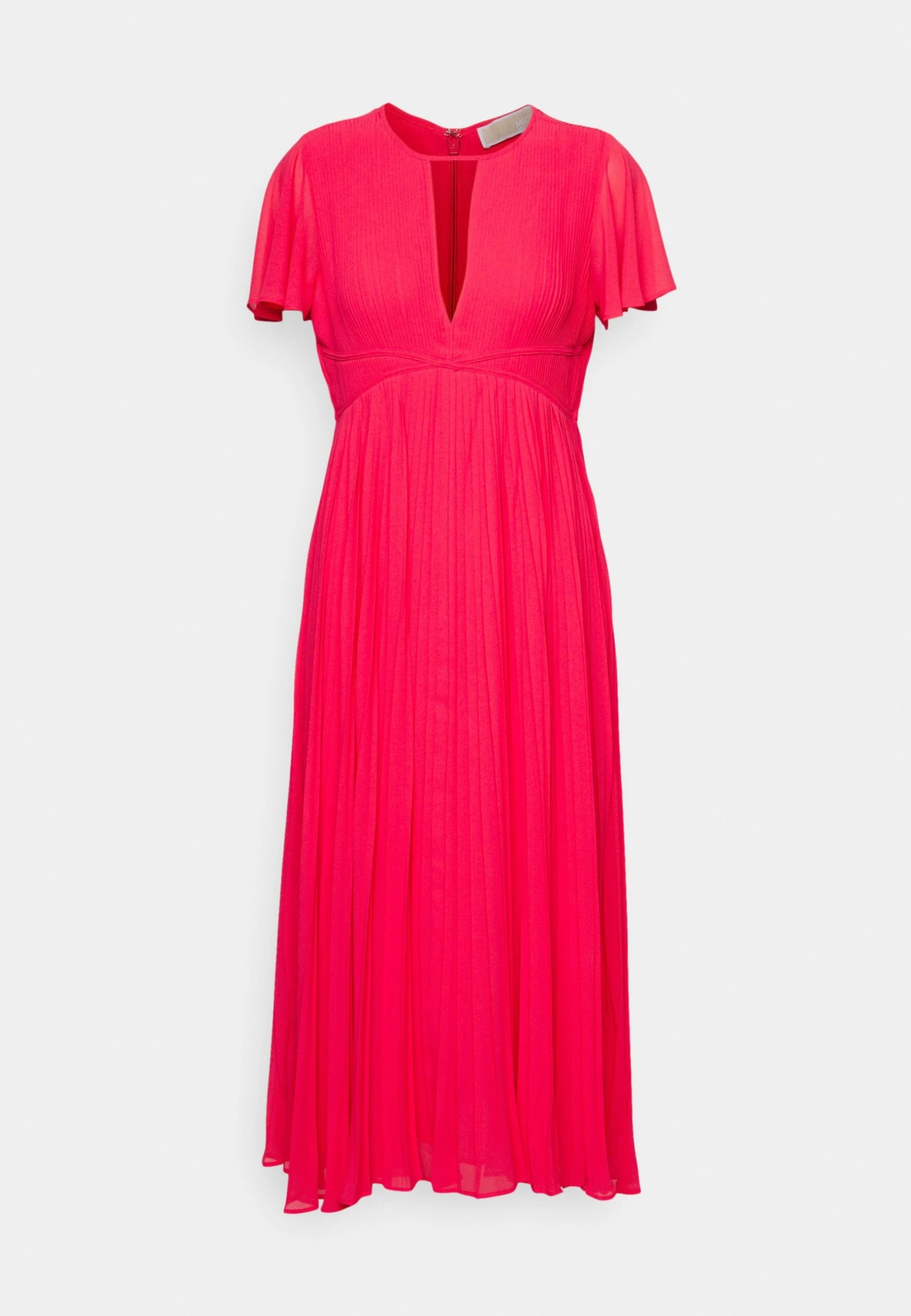 MICHAEL Michael Kors Pleated Midi- Jurk - Geranium 7 MICHAEL Michael Kors Pleated Midi- Jurk - Geranium - Afbeelding 5