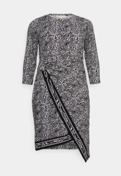 MICHAEL Michael Kors Border Midi - Jerseyjurk - Black/White 10 MICHAEL Michael Kors Border Midi - Jerseyjurk - Black/White -MICHAEL Michael Kors 71cd5f8aea894e0f9b66ac51b04862f8