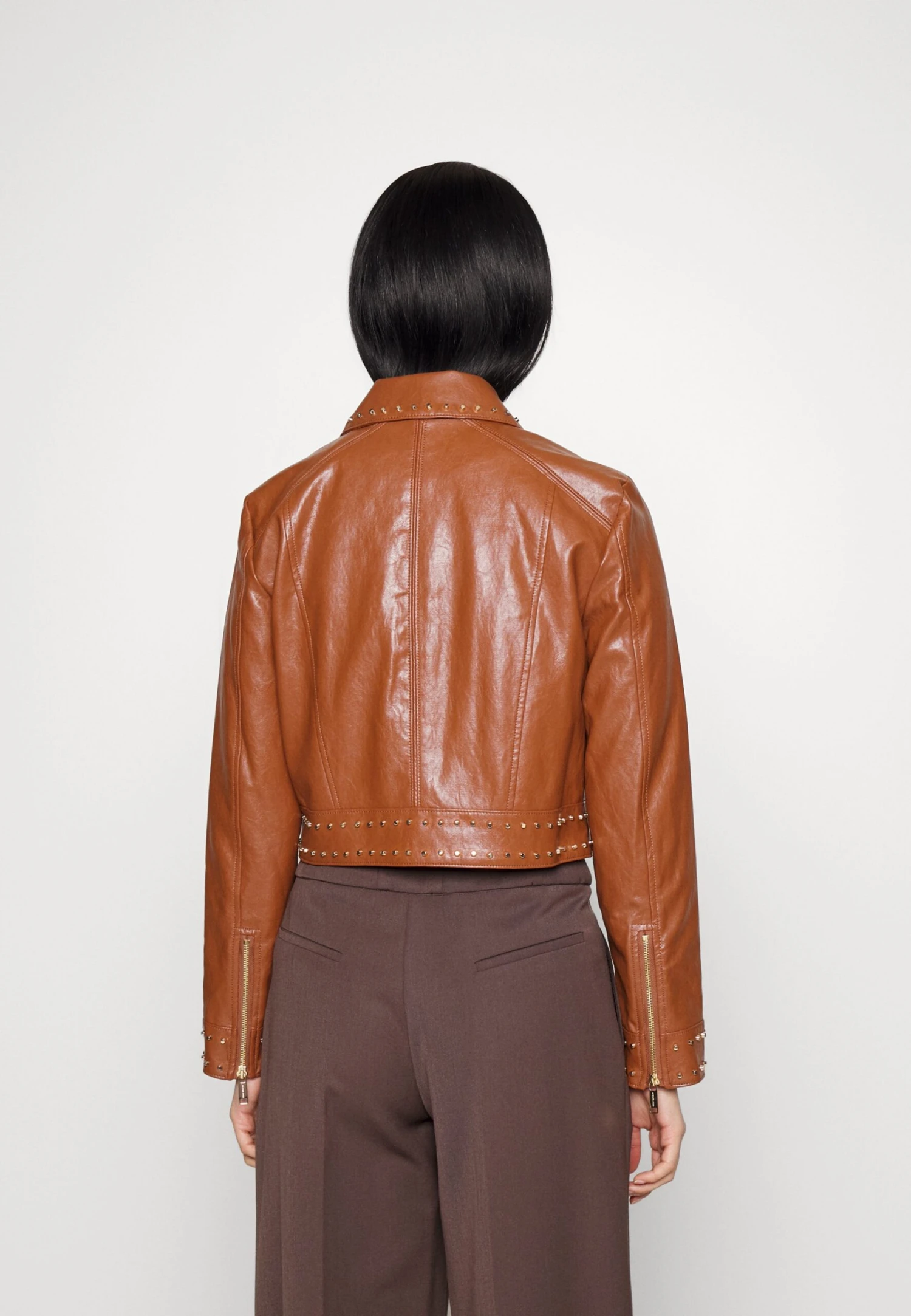 MICHAEL Michael Kors Imitatieleren Jas - Luggage 5 MICHAEL Michael Kors Imitatieleren Jas - Luggage - Afbeelding 3