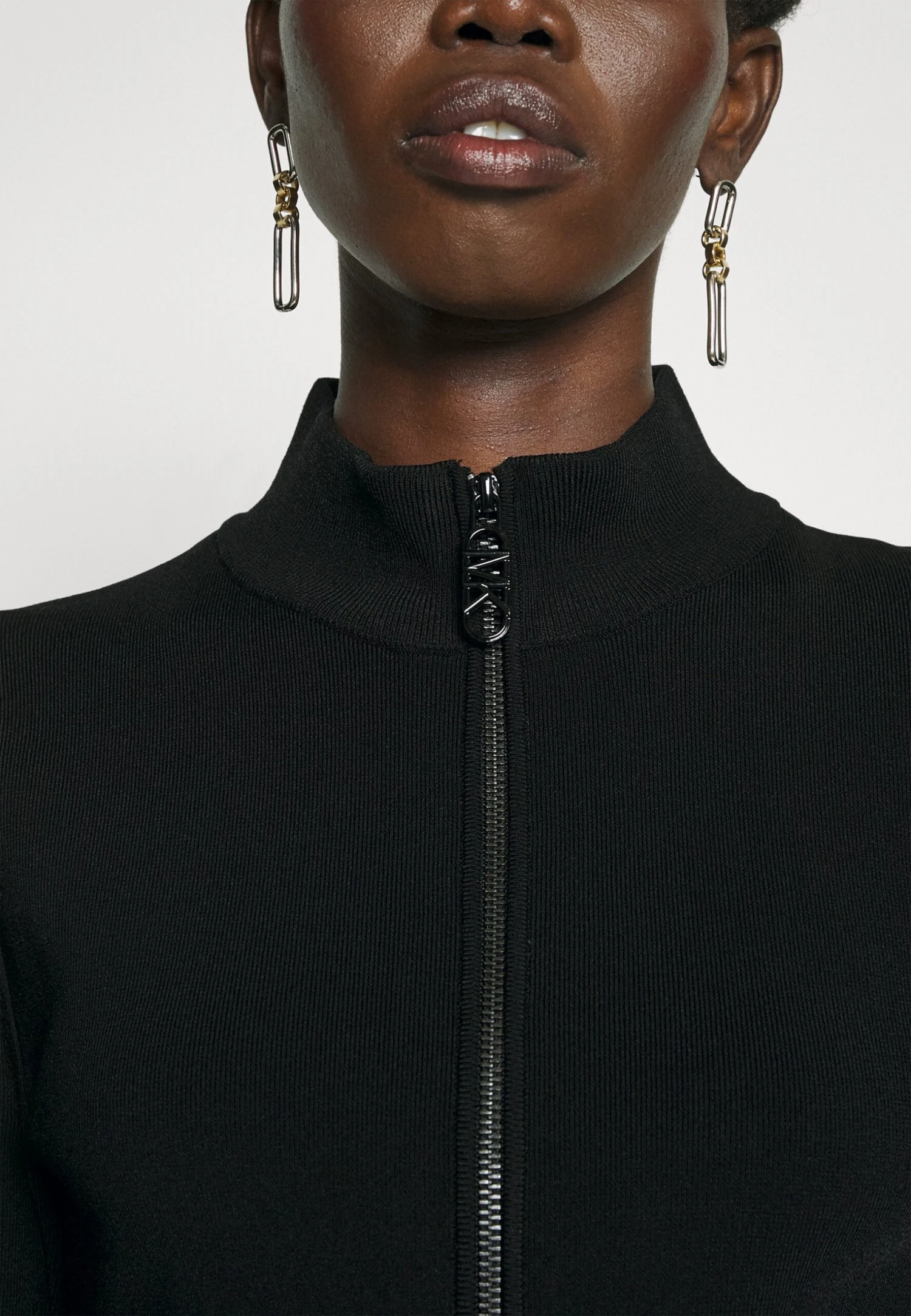 MICHAEL Michael Kors Eco Mock Nk Zip Up - Vest - Black 7 MICHAEL Michael Kors Eco Mock Nk Zip Up - Vest - Black - Afbeelding 5