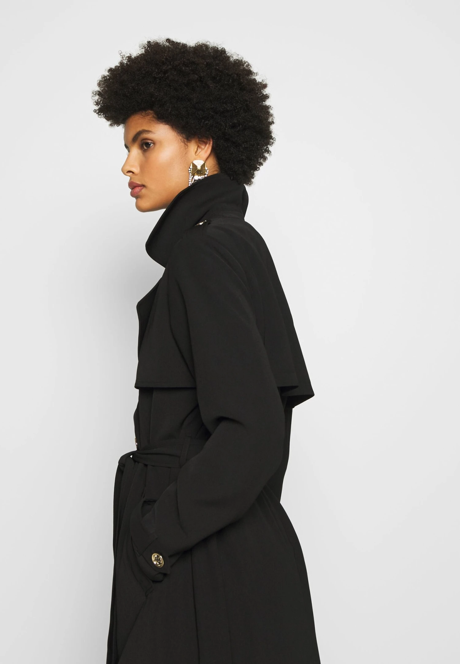 MICHAEL Michael Kors Drapy - Trenchcoat - Black 6 MICHAEL Michael Kors Drapy - Trenchcoat - Black - Afbeelding 4