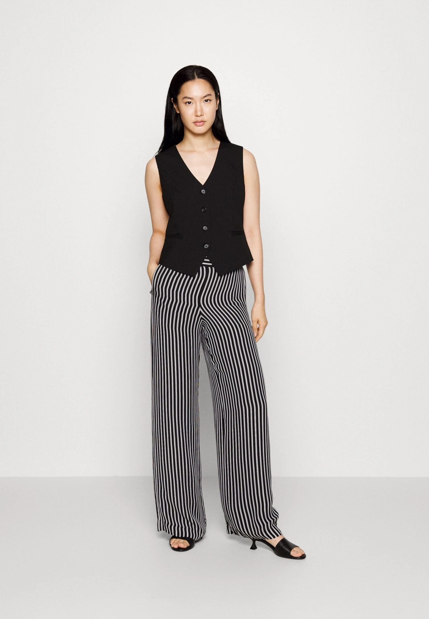 MICHAEL Michael Kors Stripe Pant - Broek - Black 4 MICHAEL Michael Kors Stripe Pant - Broek - Black - Afbeelding 2