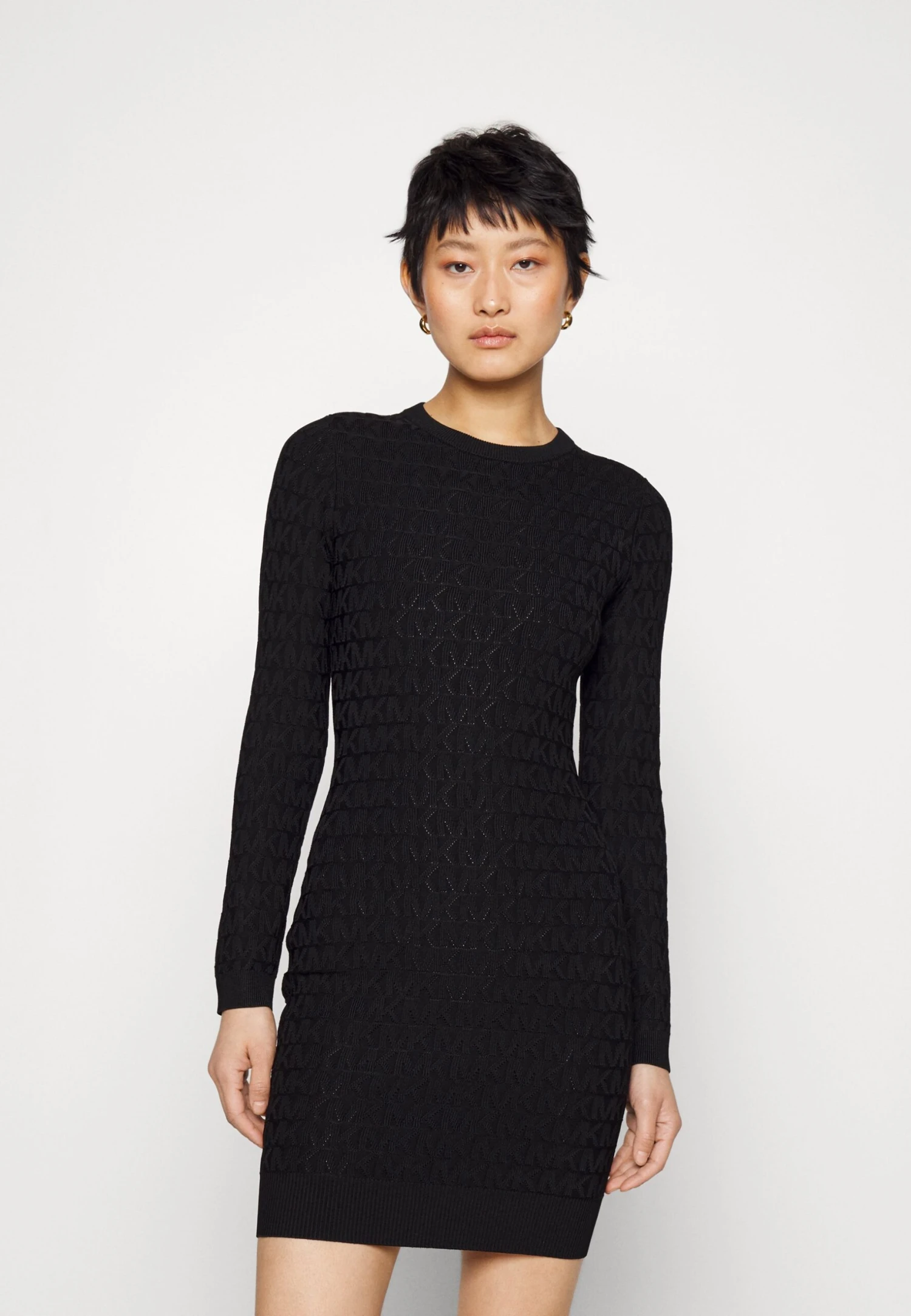 MICHAEL Michael Kors Texture Stitch - Gebreide Jurk - Black 3 MICHAEL Michael Kors Texture Stitch - Gebreide Jurk - Black