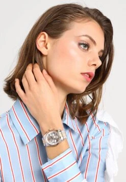 Michael Kors Lexington - Chronograaf - Silver-Coloured/Gold-Coloured/Rosegold-Coloured