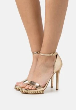 MICHAEL Michael Kors Jordyn Chain Platform - Sandalen Met Plateauzool - Pale Gold