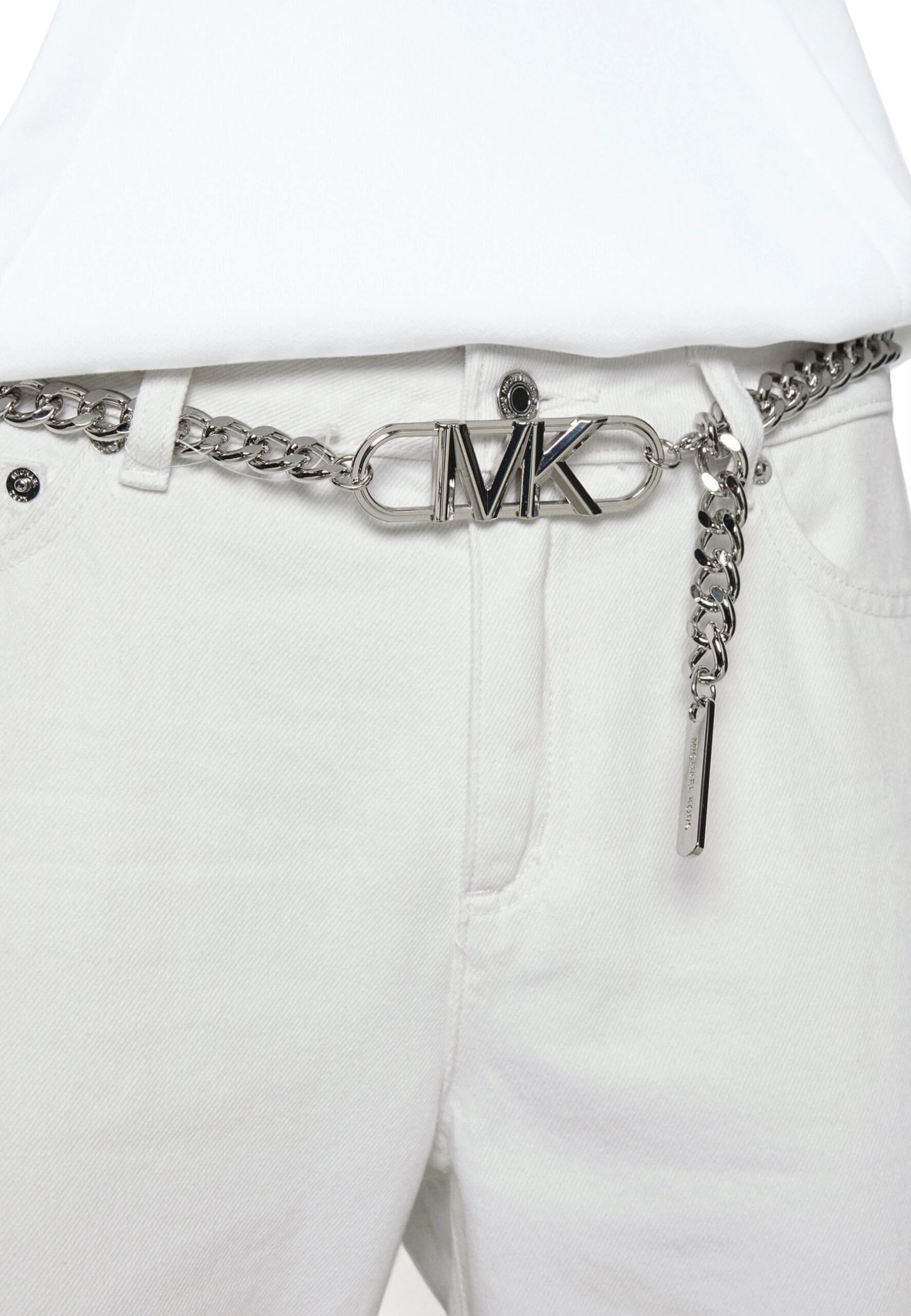 MICHAEL Michael Kors Flare Chain Belt Jean - Bootcut Jeans - Optic White 8 MICHAEL Michael Kors Flare Chain Belt Jean - Bootcut Jeans - Optic White - Afbeelding 6