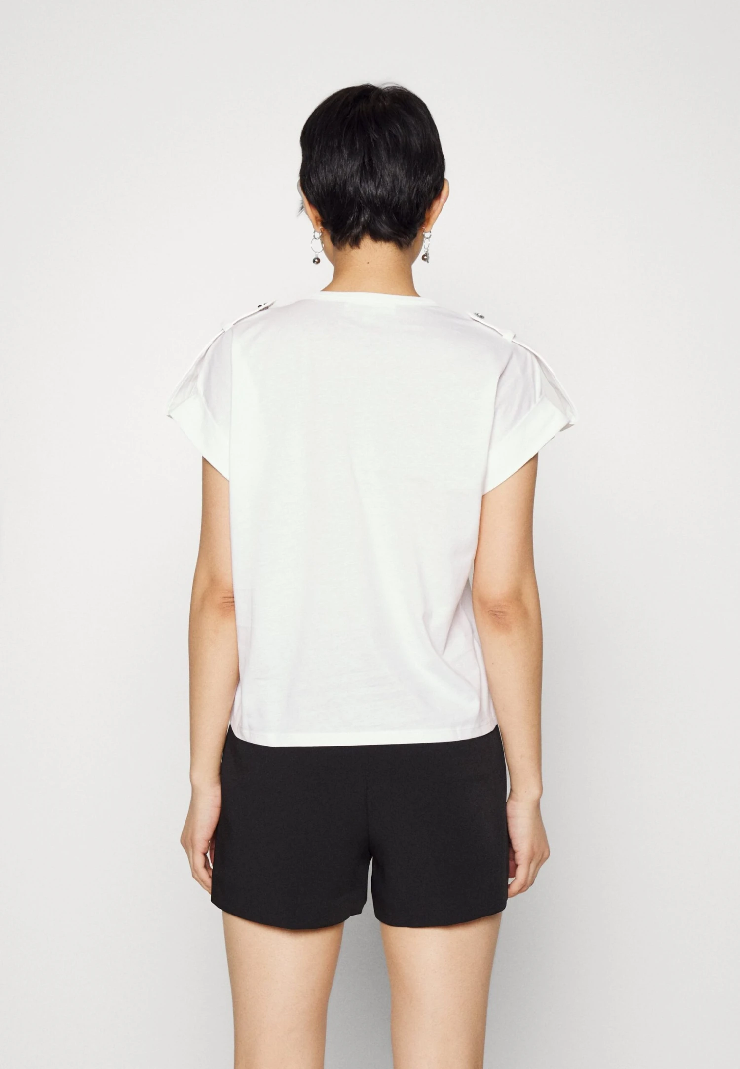 MICHAEL Michael Kors Snap Epaulette- T-Shirt Print - White 5 MICHAEL Michael Kors Snap Epaulette- T-Shirt Print - White - Afbeelding 3