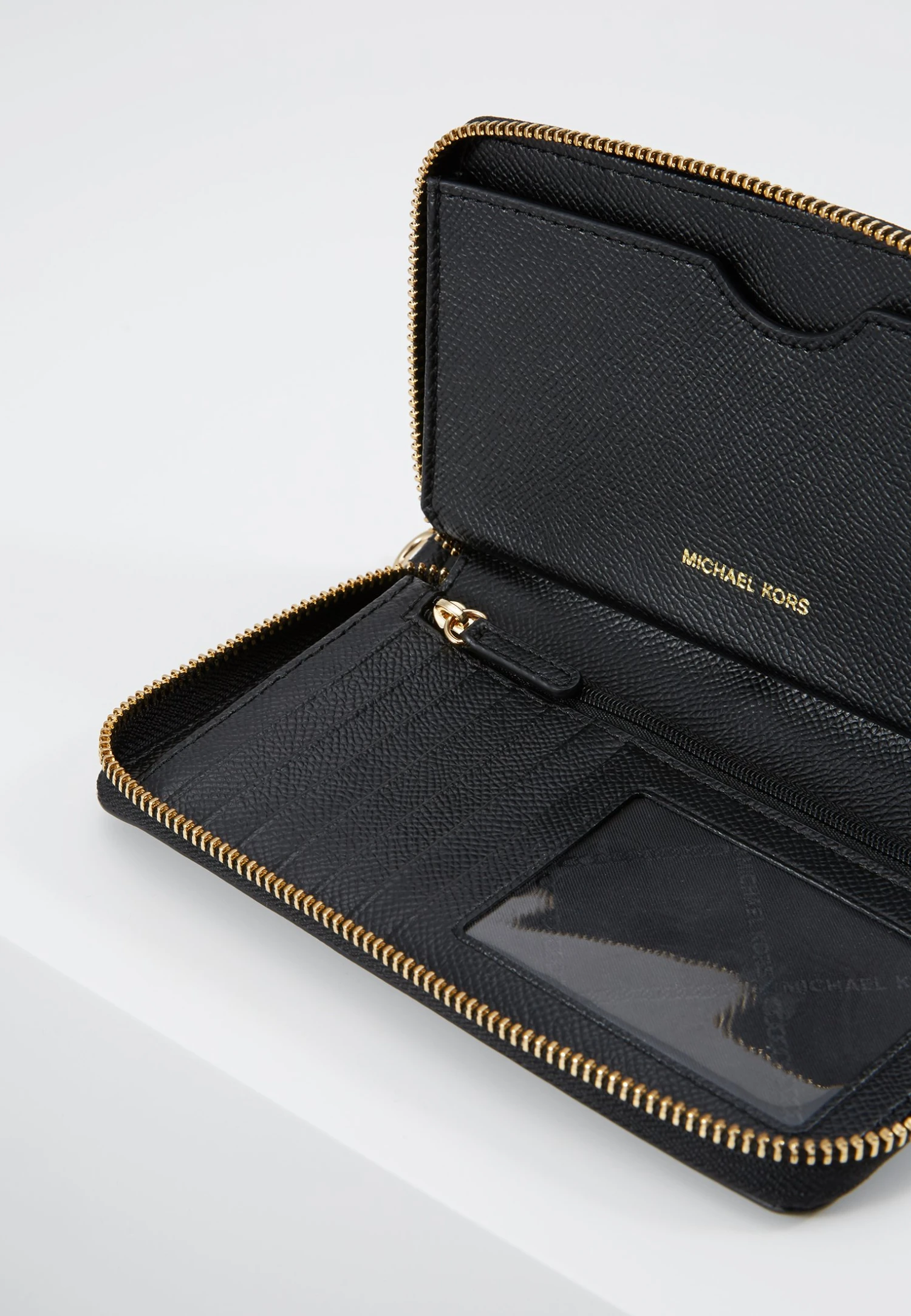 MICHAEL Michael Kors Jet Set Flat Case Crossgrain- Portemonnee - Black 9 MICHAEL Michael Kors Jet Set Flat Case Crossgrain- Portemonnee - Black - Afbeelding 7