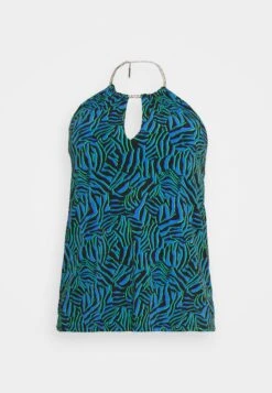 MICHAEL Michael Kors Zebra Chain Halter - Top - Royal 10 MICHAEL Michael Kors Zebra Chain Halter - Top - Royal -MICHAEL Michael Kors 9022ca4dc53140deb91457d84ec8a235