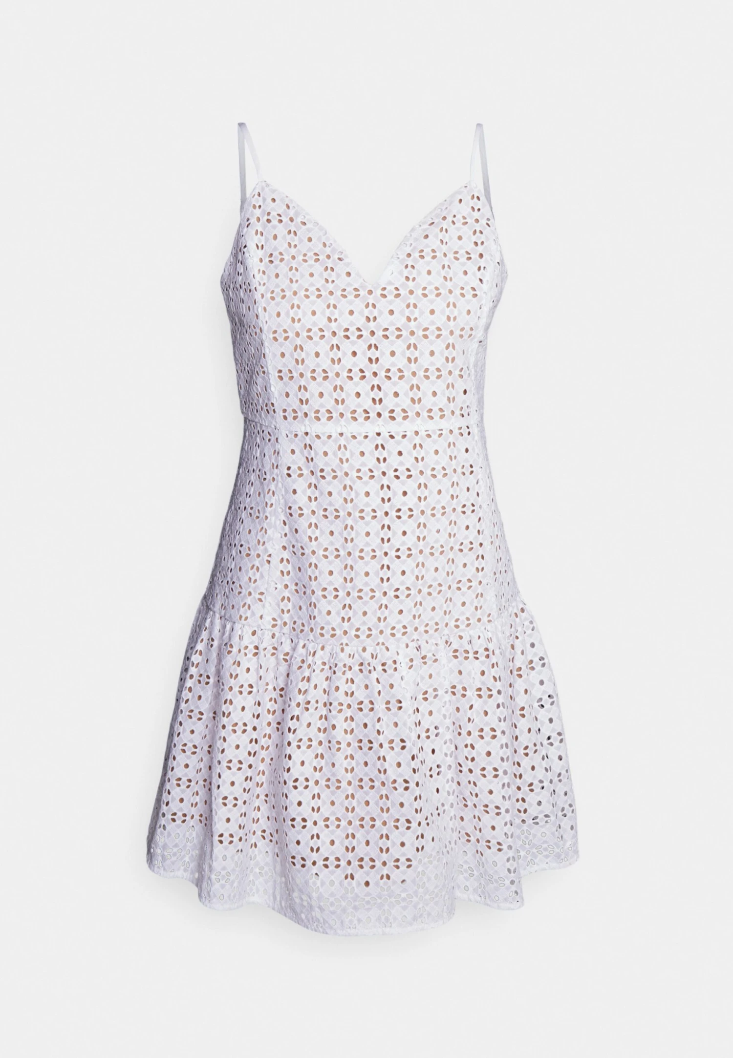 MICHAEL Michael Kors Eyelet Midi- Cocktailjurk - White 8 MICHAEL Michael Kors Eyelet Midi- Cocktailjurk - White - Afbeelding 6