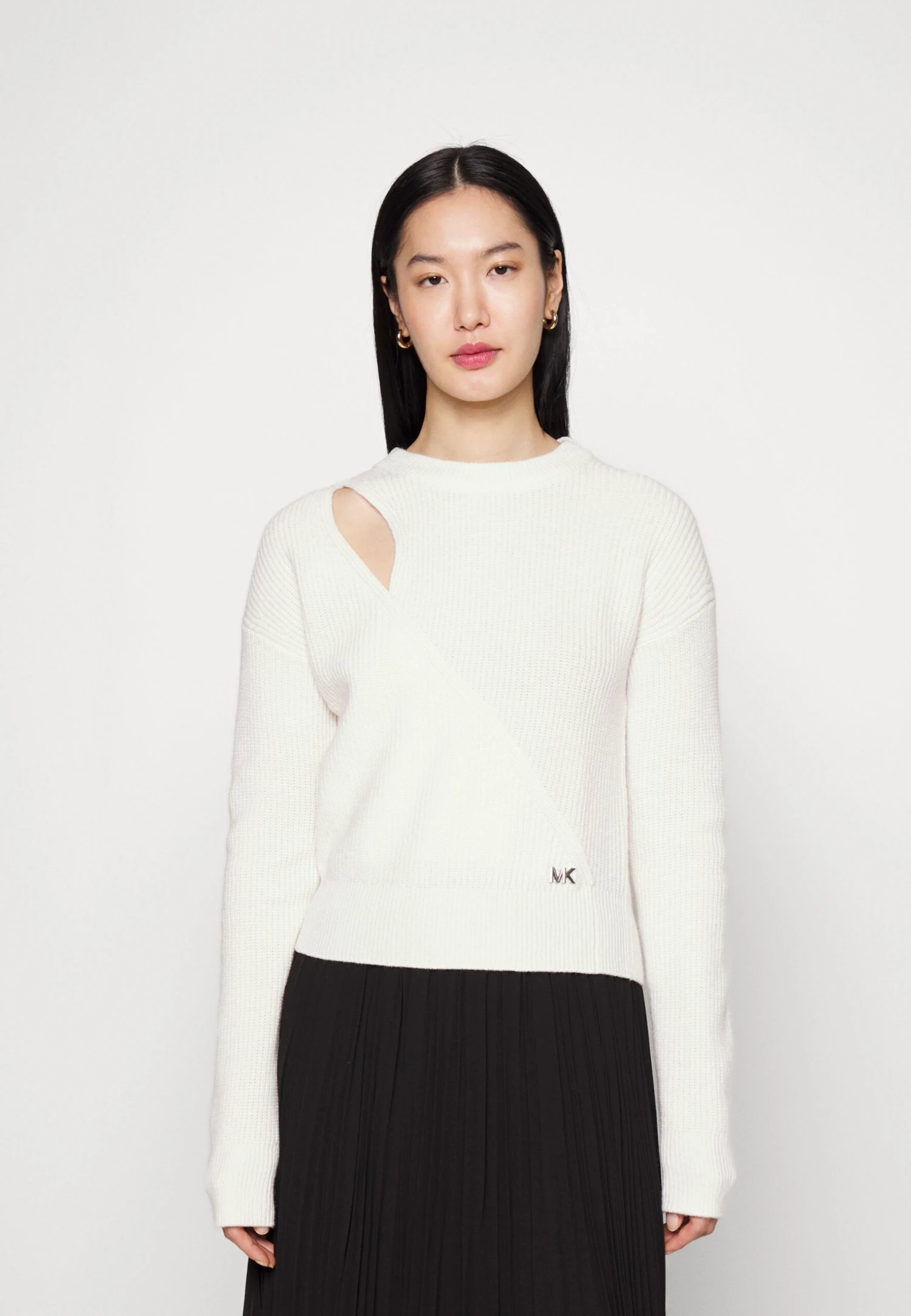 MICHAEL Michael Kors Key Hole Cutout - Trui - White 3 MICHAEL Michael Kors Key Hole Cutout - Trui - White