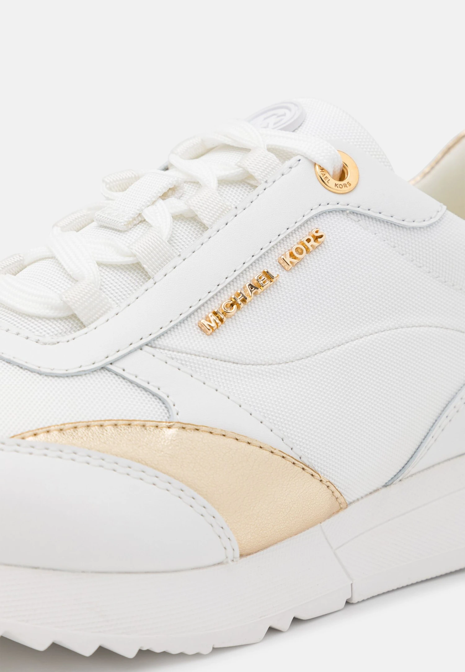 MICHAEL Michael Kors Allie Stride Trainer - Sneakers Laag - Optic White/Pale Gold 9 MICHAEL Michael Kors Allie Stride Trainer - Sneakers Laag - Optic White/Pale Gold - Afbeelding 7