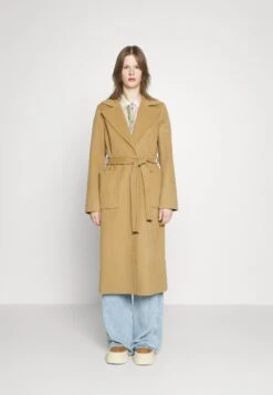 MICHAEL Michael Kors Belted Wrap Style Face Coat - Mantel - Camel