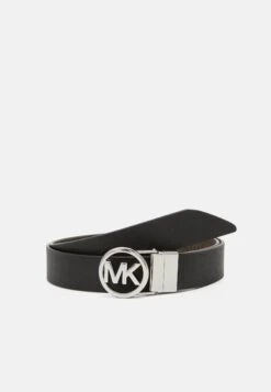 MICHAEL Michael Kors Reversible Belt - Riem - Black To Brown/Silver-Coloured