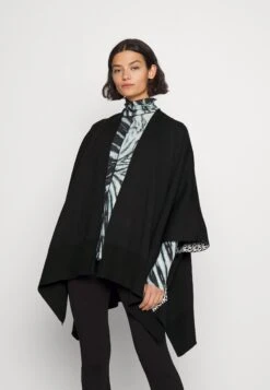 MICHAEL Michael Kors Reversible Logo Poncho - Poncho - Black