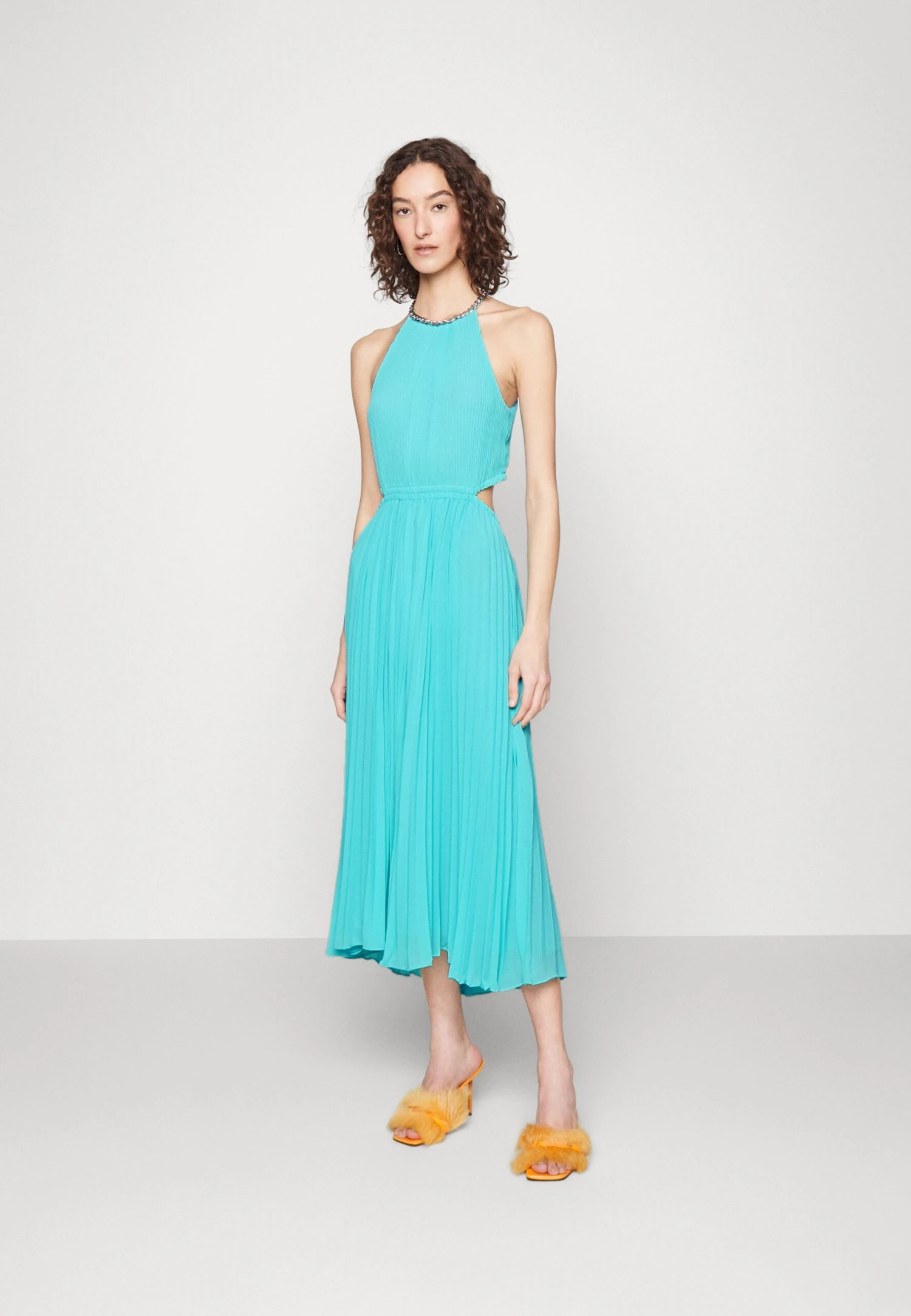 MICHAEL Michael Kors Pleated Cutout- Galajurk - Turquoise 4 MICHAEL Michael Kors Pleated Cutout- Galajurk - Turquoise - Afbeelding 2