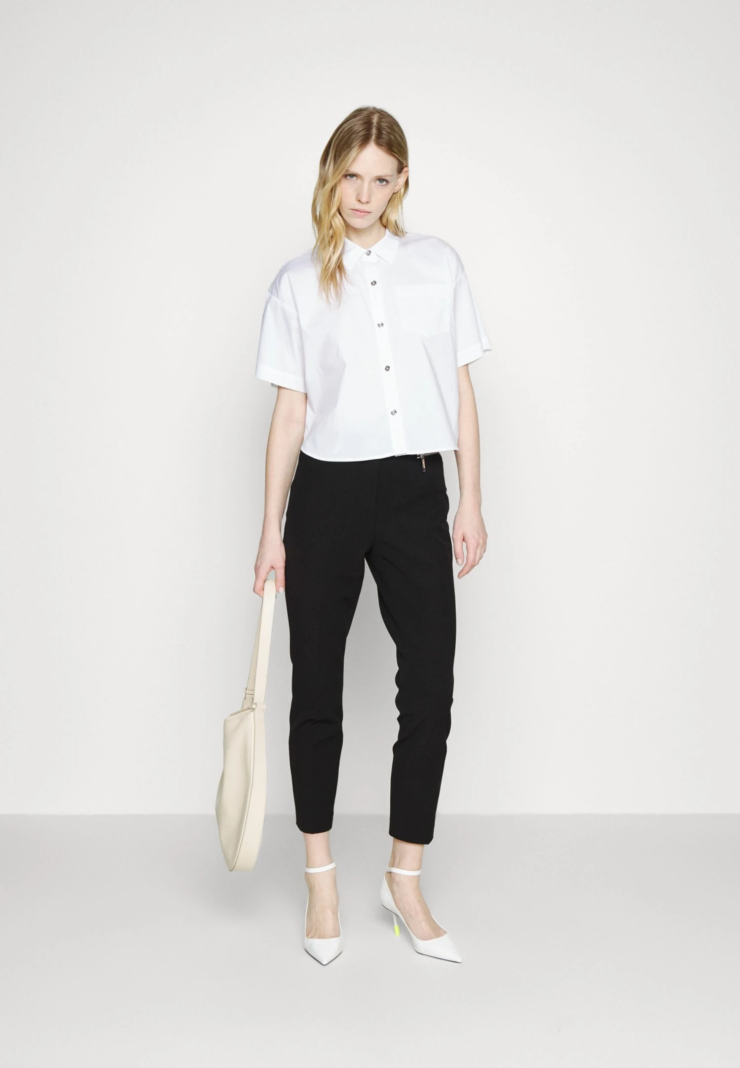 MICHAEL Michael Kors Crop - Overhemdblouse - White 4 MICHAEL Michael Kors Crop - Overhemdblouse - White - Afbeelding 2