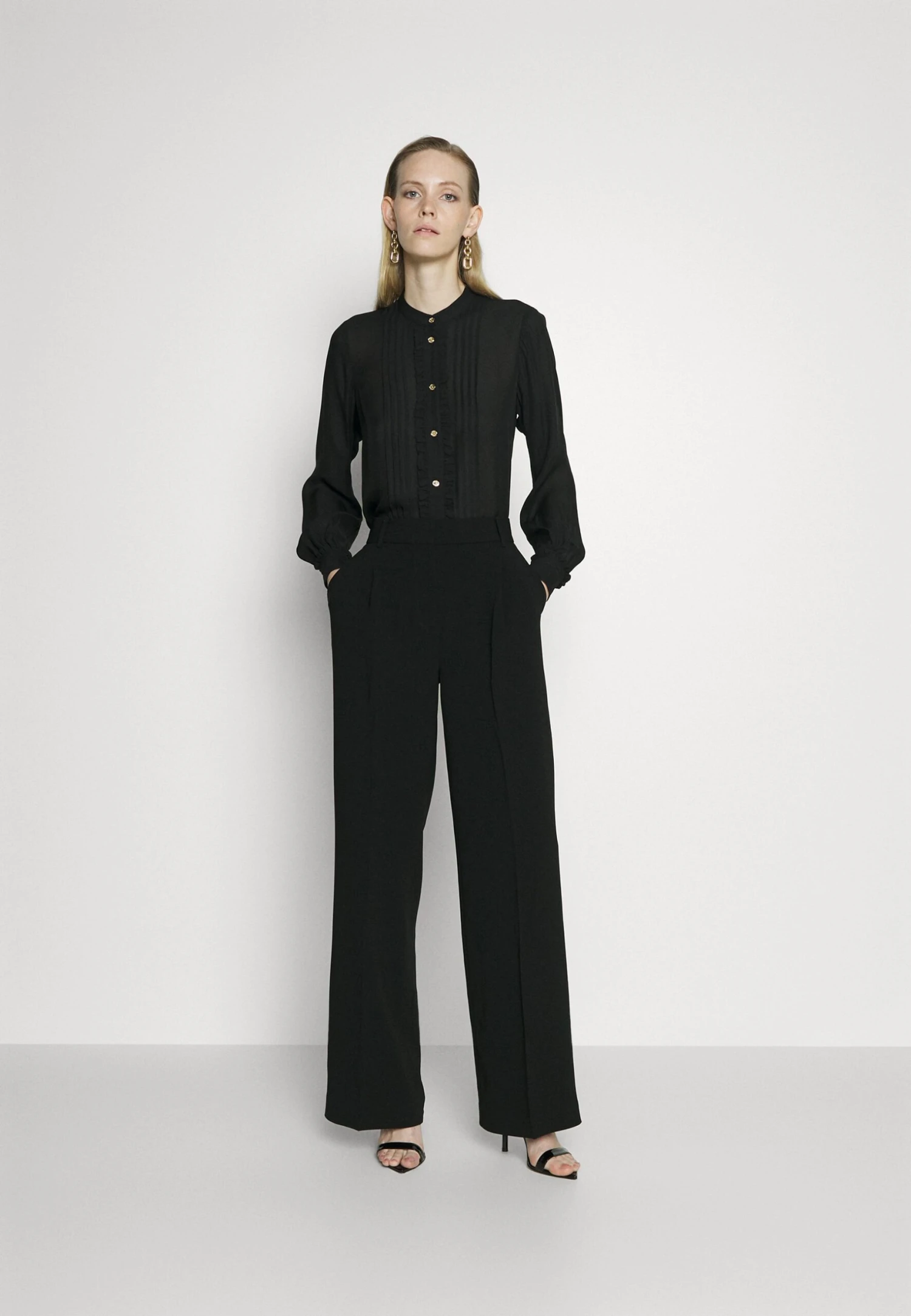 MICHAEL Michael Kors Button Down Blouse - Blouse - Black 4 MICHAEL Michael Kors Button Down Blouse - Blouse - Black - Afbeelding 2