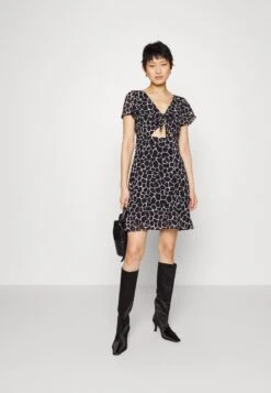 MICHAEL Michael Kors Nubian Giraffe Tie - Jurk - Black/White -MICHAEL Michael Kors a069878c3476444c953c520c82eb04a0