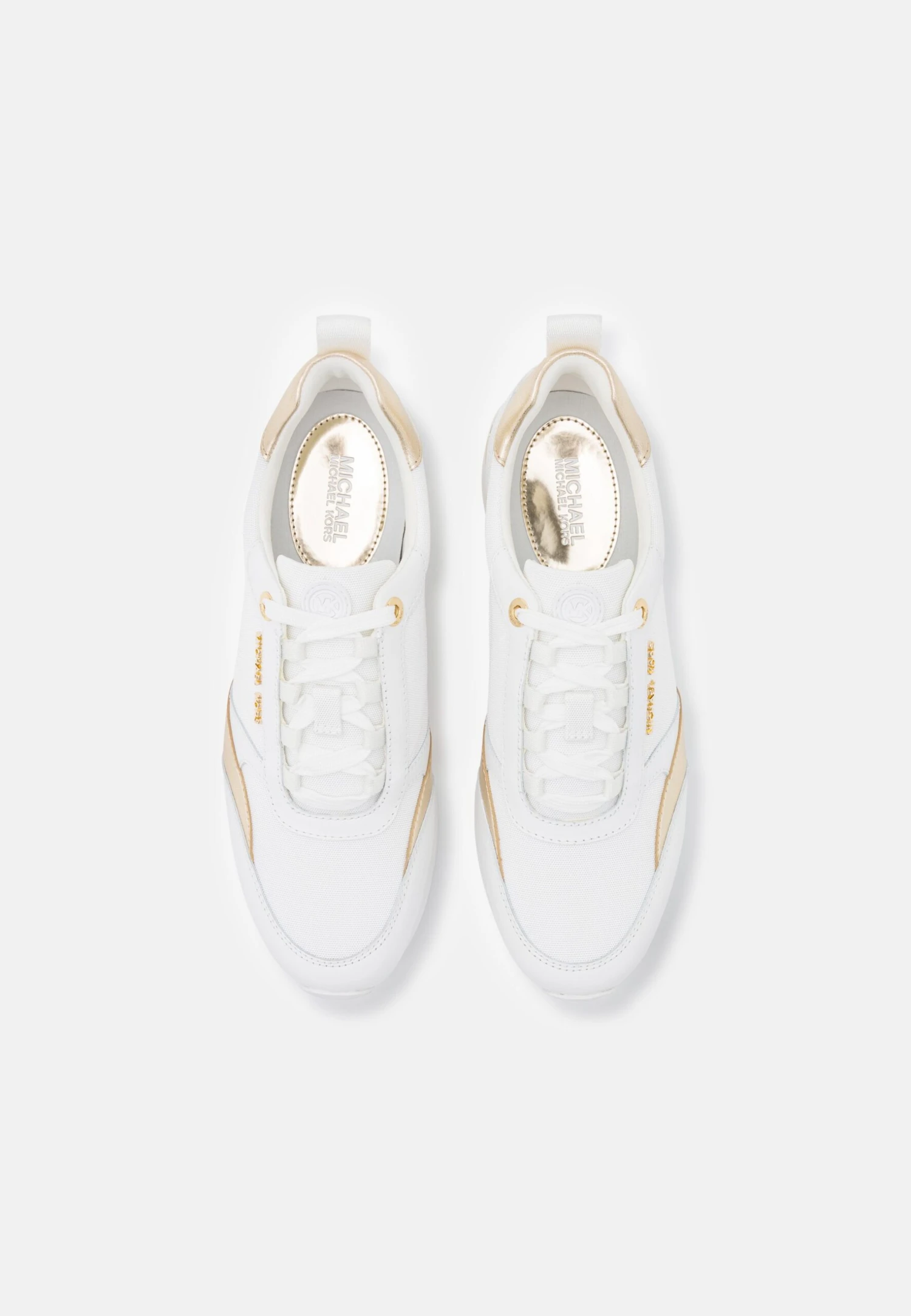 MICHAEL Michael Kors Allie Stride Trainer - Sneakers Laag - Optic White/Pale Gold 7 MICHAEL Michael Kors Allie Stride Trainer - Sneakers Laag - Optic White/Pale Gold - Afbeelding 5