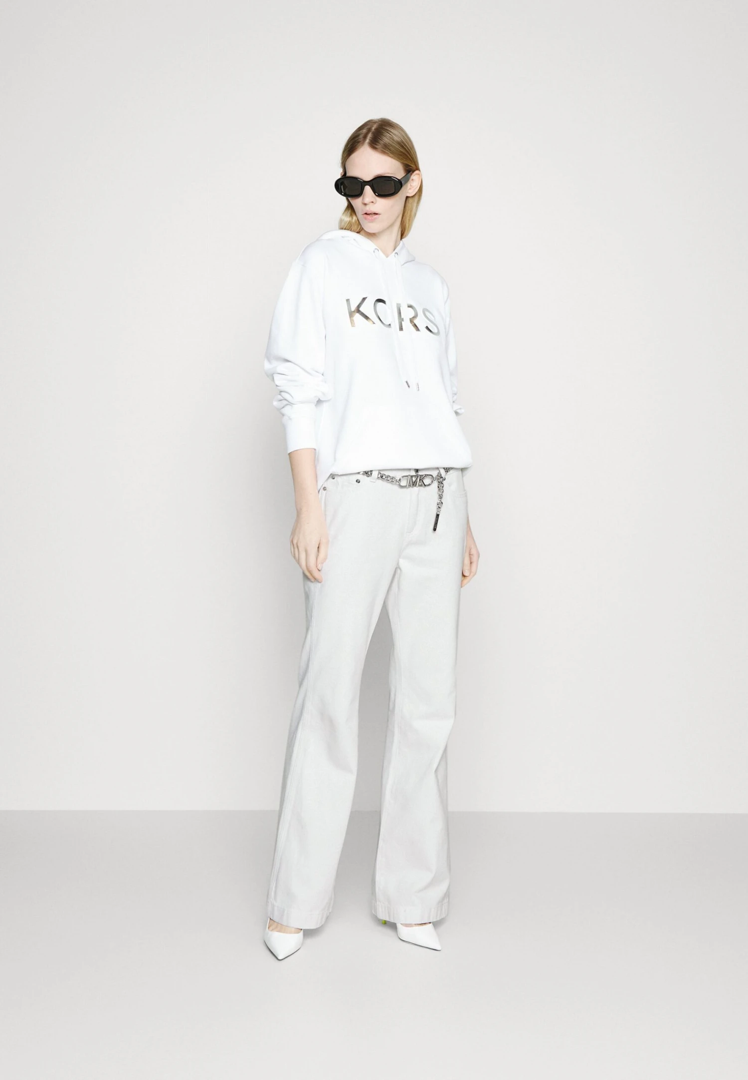 MICHAEL Michael Kors Flare Chain Belt Jean - Bootcut Jeans - Optic White 4 MICHAEL Michael Kors Flare Chain Belt Jean - Bootcut Jeans - Optic White - Afbeelding 2