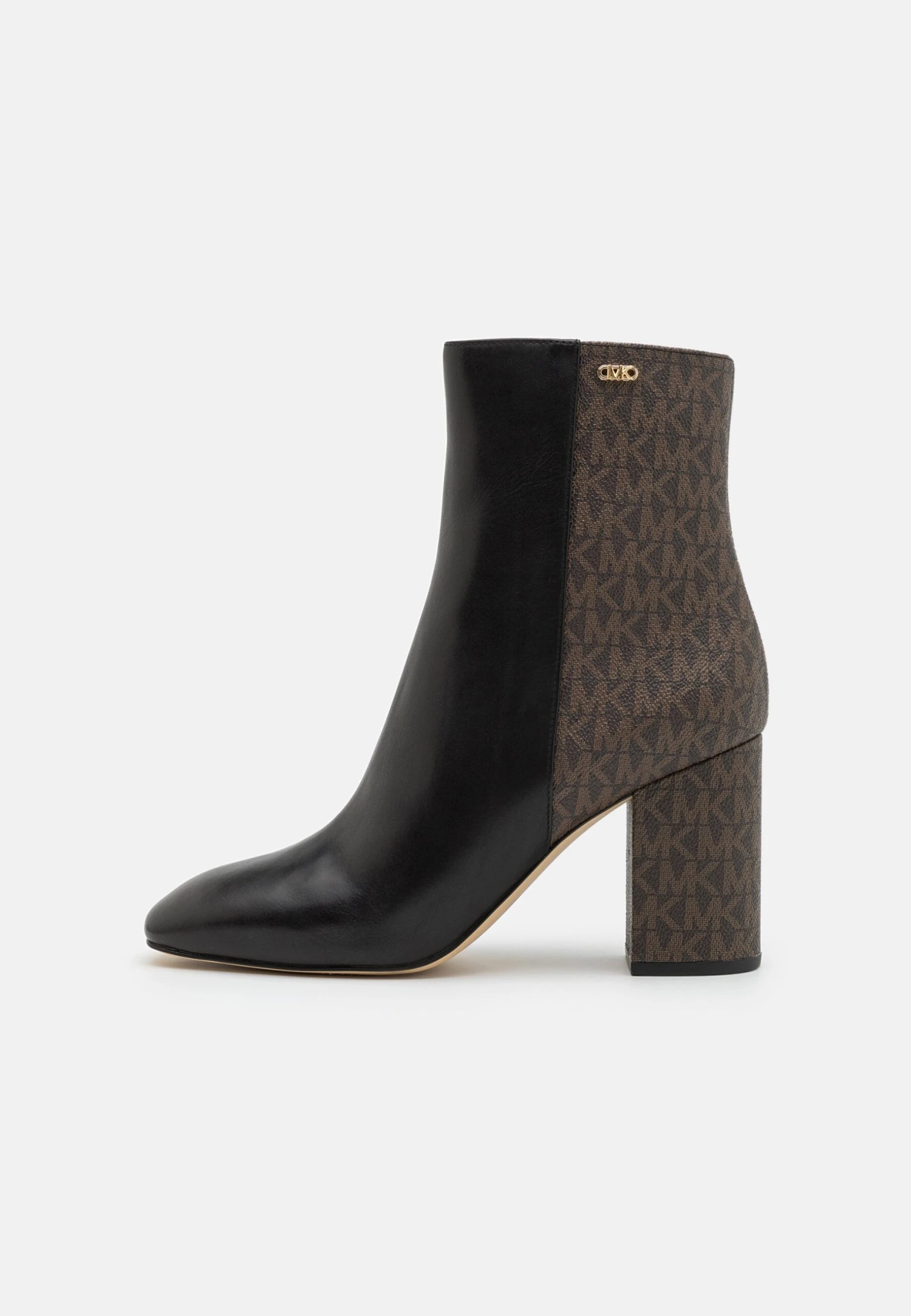 MICHAEL Michael Kors Perla Mid - Enkellaarsjes Met Hoge Hak - Black/Brown 4 MICHAEL Michael Kors Perla Mid - Enkellaarsjes Met Hoge Hak - Black/Brown - Afbeelding 2