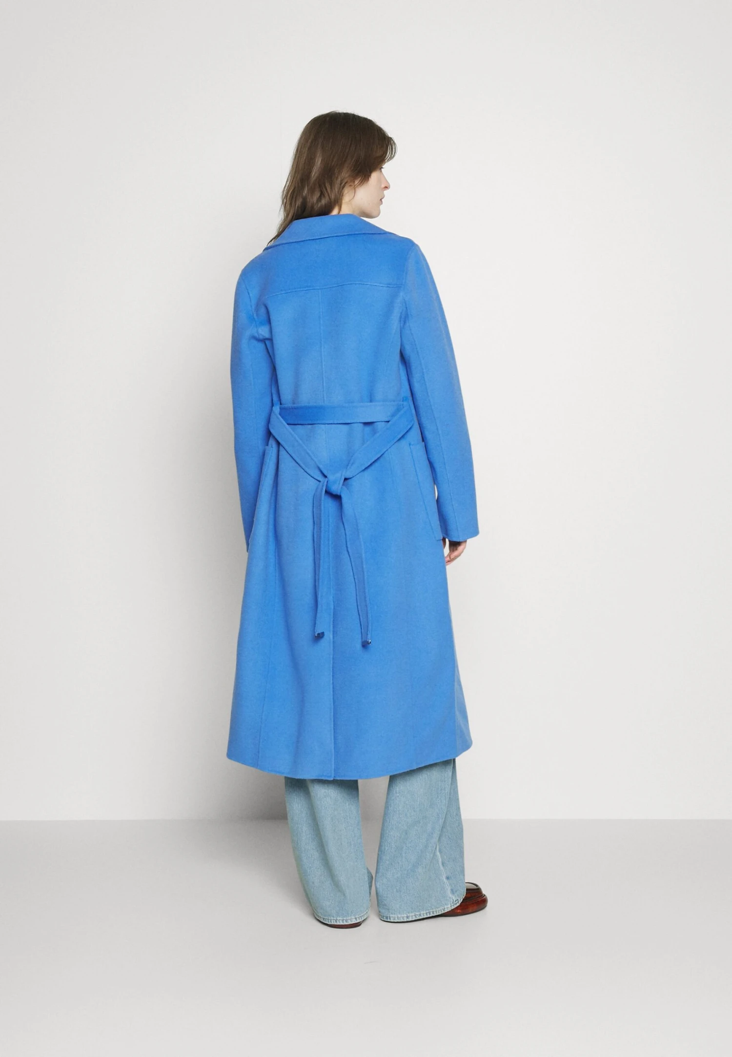 MICHAEL Michael Kors Belted Wrap Style Face Coat - Mantel - Blue 5 MICHAEL Michael Kors Belted Wrap Style Face Coat - Mantel - Blue - Afbeelding 3
