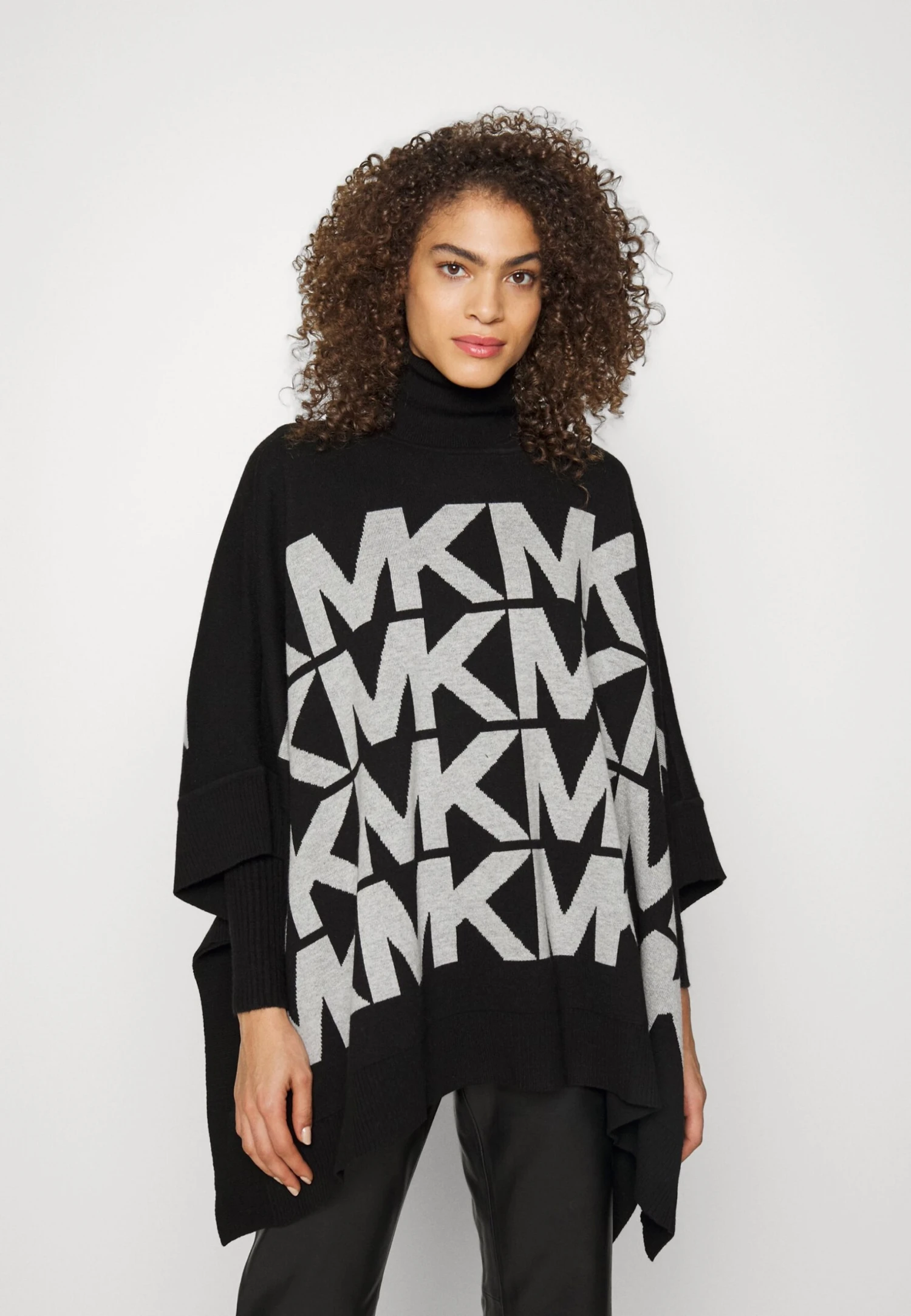MICHAEL Michael Kors Logo Poncho - Poncho - Black 3 MICHAEL Michael Kors Logo Poncho - Poncho - Black