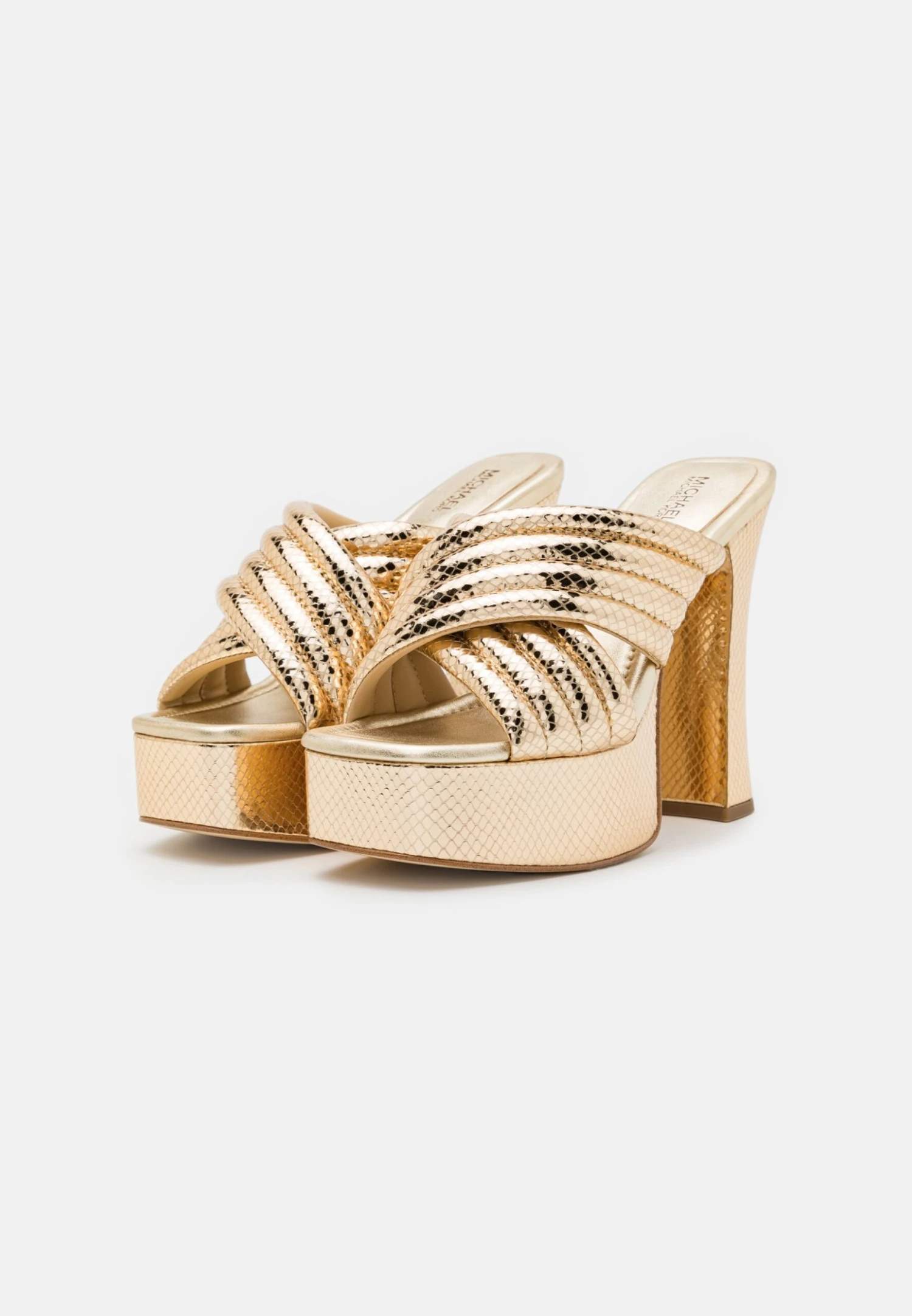 MICHAEL Michael Kors Portia Platform- Muiltjes Met Hak - Pale Gold 5 MICHAEL Michael Kors Portia Platform- Muiltjes Met Hak - Pale Gold - Afbeelding 3