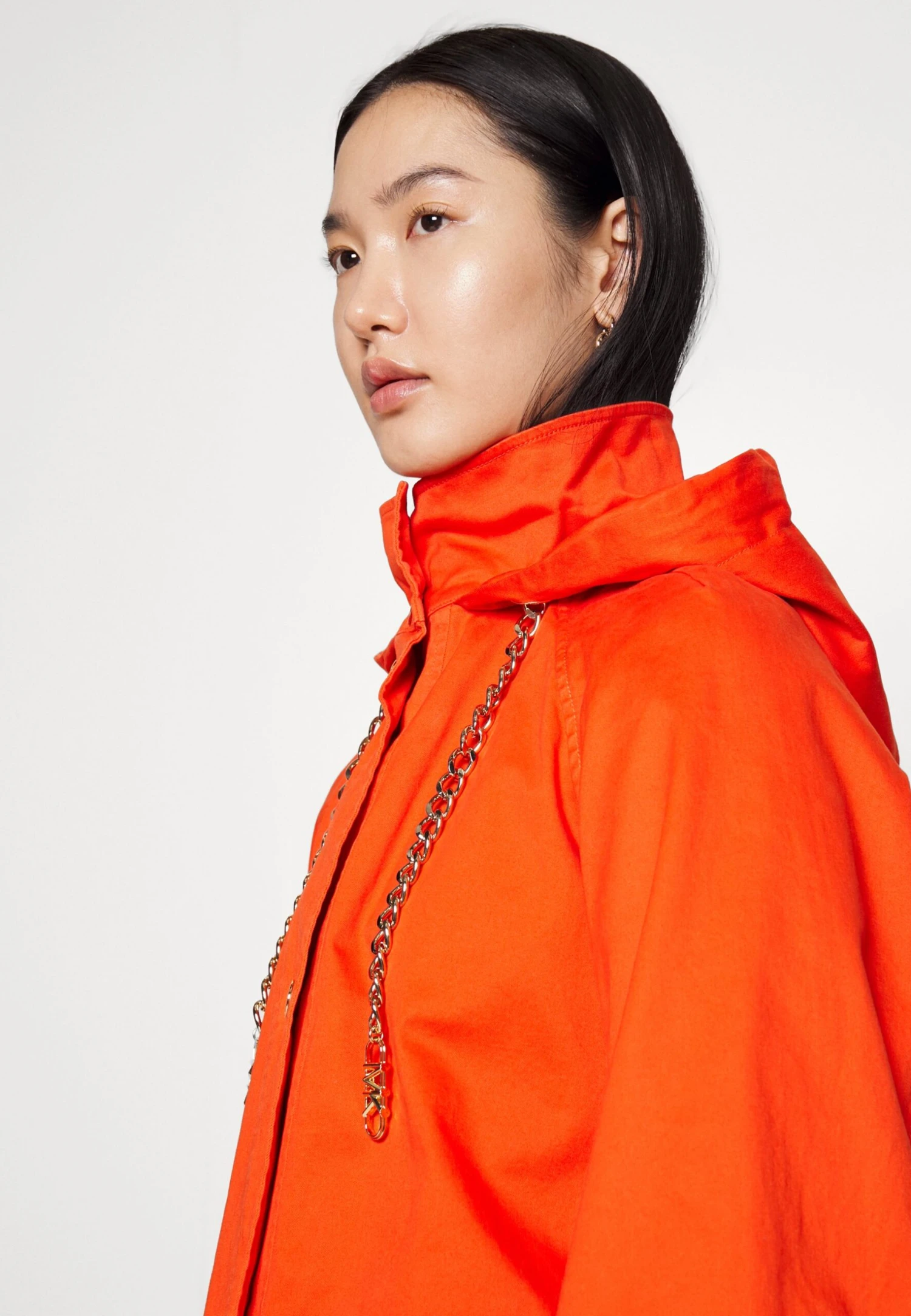 MICHAEL Michael Kors Chain Drawstring Anorak - Parka - Optic Orange 8 MICHAEL Michael Kors Chain Drawstring Anorak - Parka - Optic Orange - Afbeelding 6