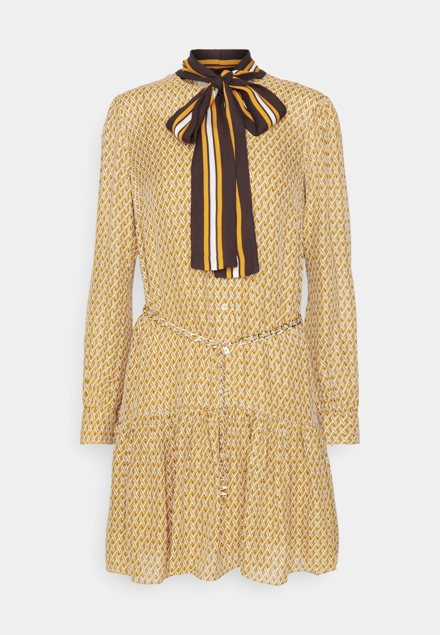 MICHAEL Michael Kors Lattice Logo Bow- Jurk - Marigold 7 MICHAEL Michael Kors Lattice Logo Bow- Jurk - Marigold - Afbeelding 5
