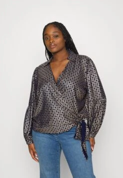 MICHAEL Michael Kors Chain Wrap- Blouse - Midnightblue