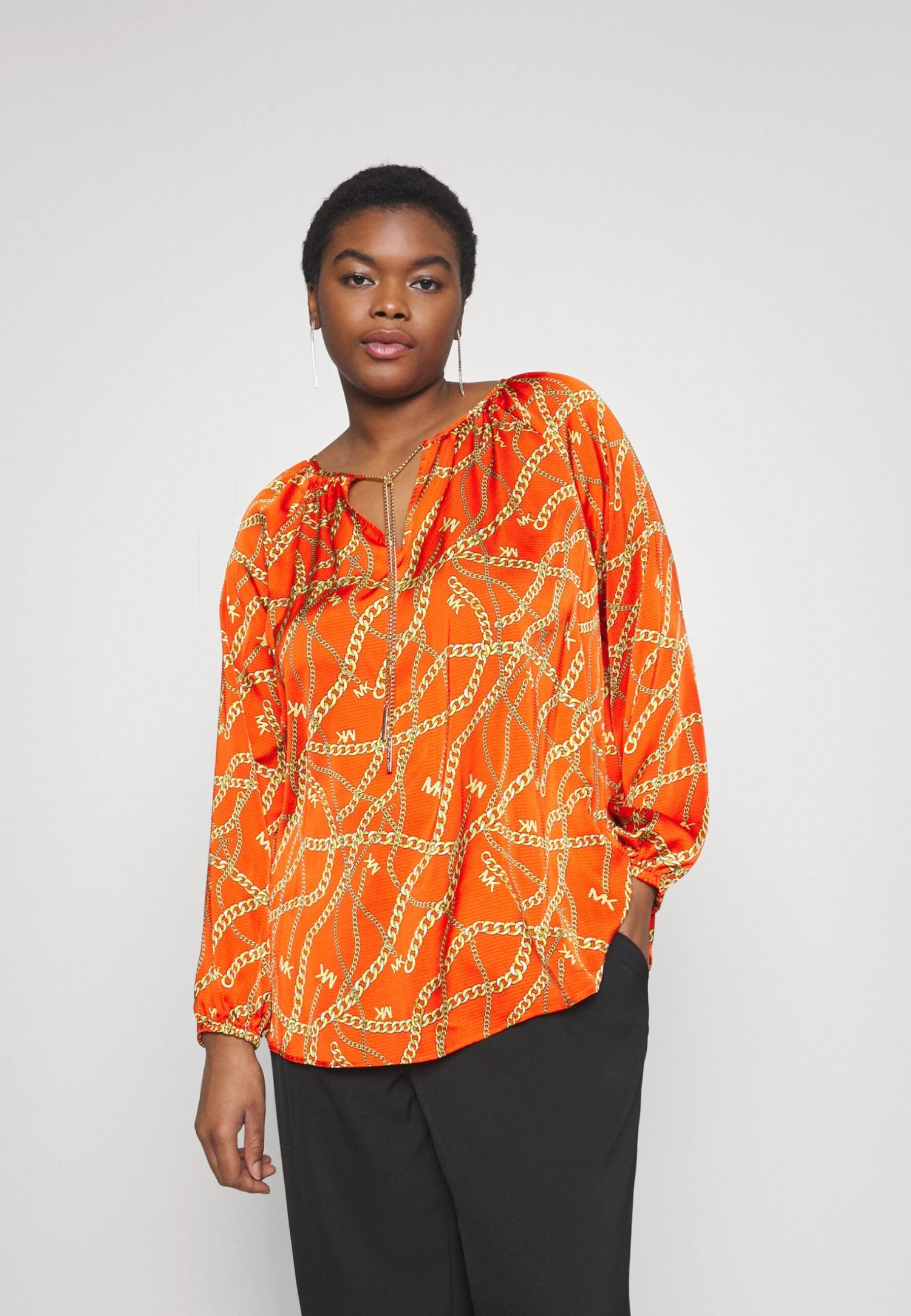 MICHAEL Michael Kors Logo - Blouse - Optic Orange 3 MICHAEL Michael Kors Logo - Blouse - Optic Orange
