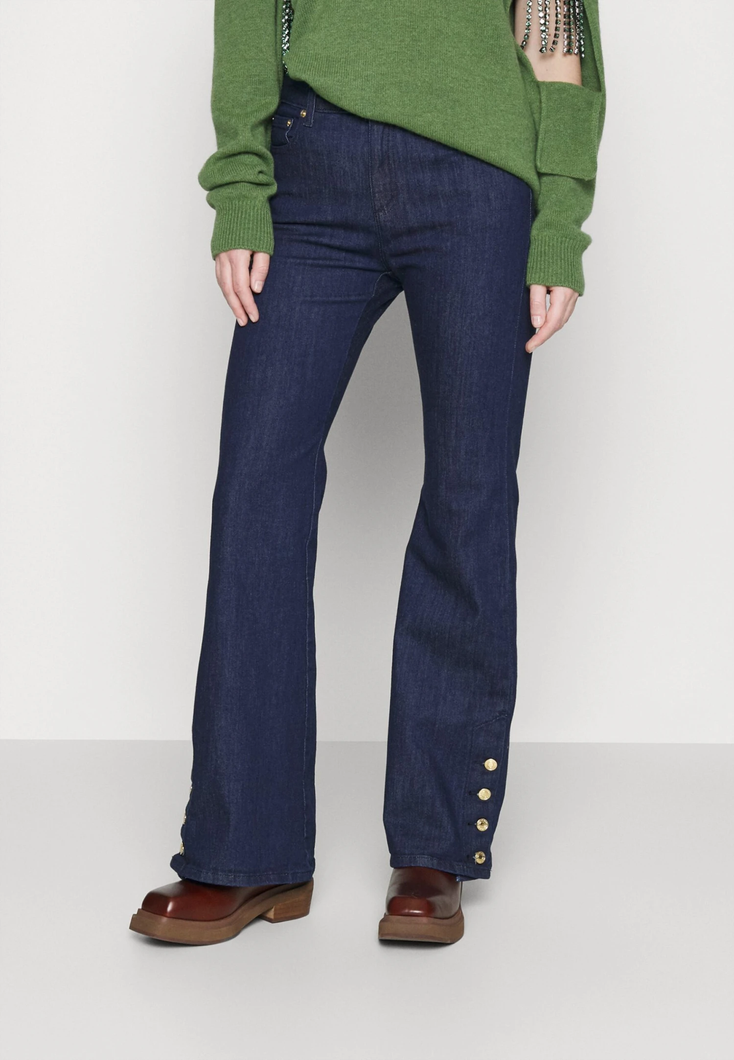 MICHAEL Michael Kors Selma Shank Flare- Bootcut Jeans - Dark Blue 3 MICHAEL Michael Kors Selma Shank Flare- Bootcut Jeans - Dark Blue