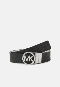 MICHAEL Michael Kors Logo Belt - Riem - Vanilla/Black/Silver-Coloured