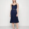 MICHAEL Michael Kors Pleated Midi Dress - Cocktailjurk - Midnightblue 2 MICHAEL Michael Kors Pleated Midi Dress - Cocktailjurk - Midnightblue -MICHAEL Michael Kors b6fe70200ae8404bb8099b3cbbd9949c