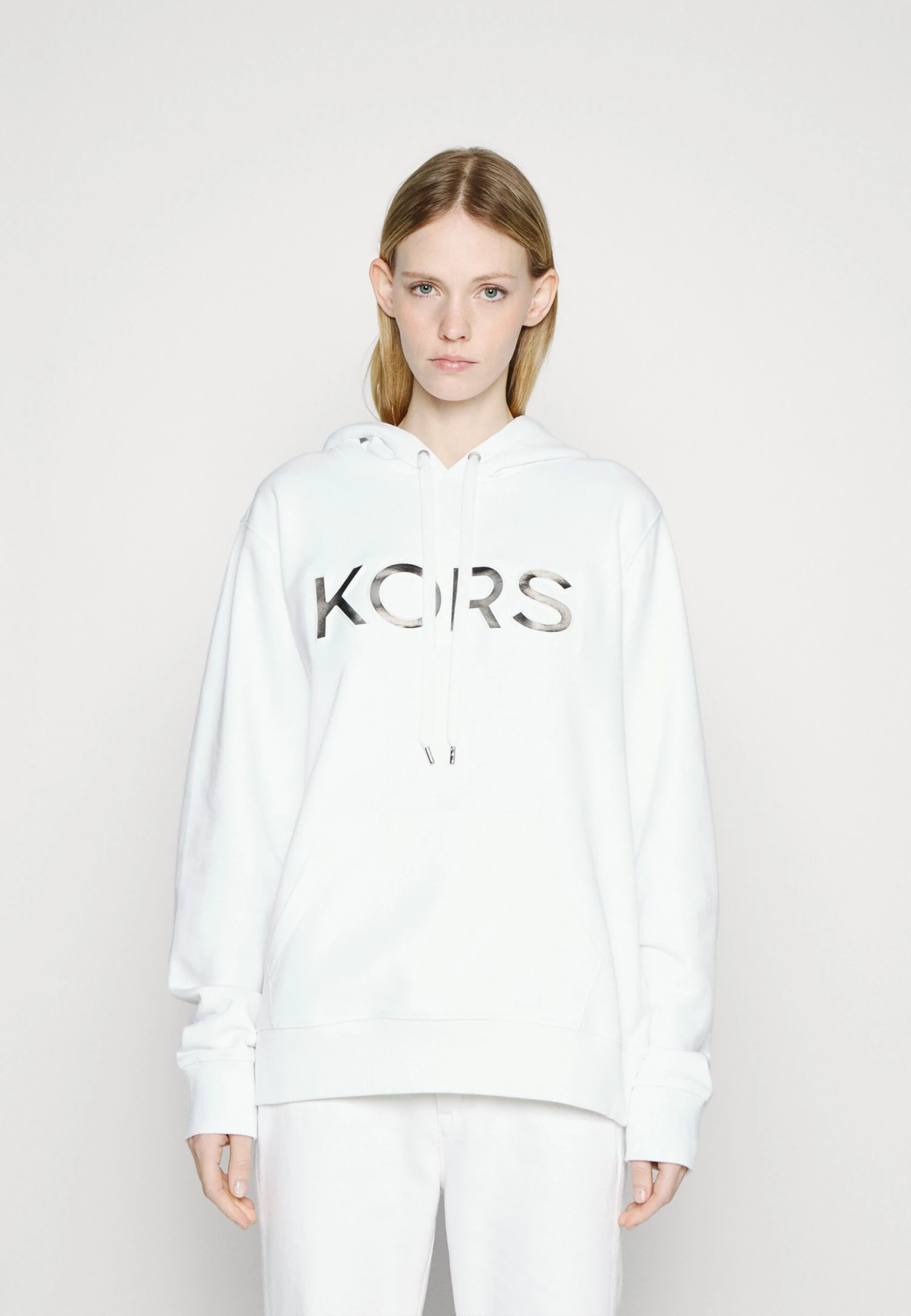 MICHAEL Michael Kors Emboss Kors Hoodie - Hoodie - White 3 MICHAEL Michael Kors Emboss Kors Hoodie - Hoodie - White