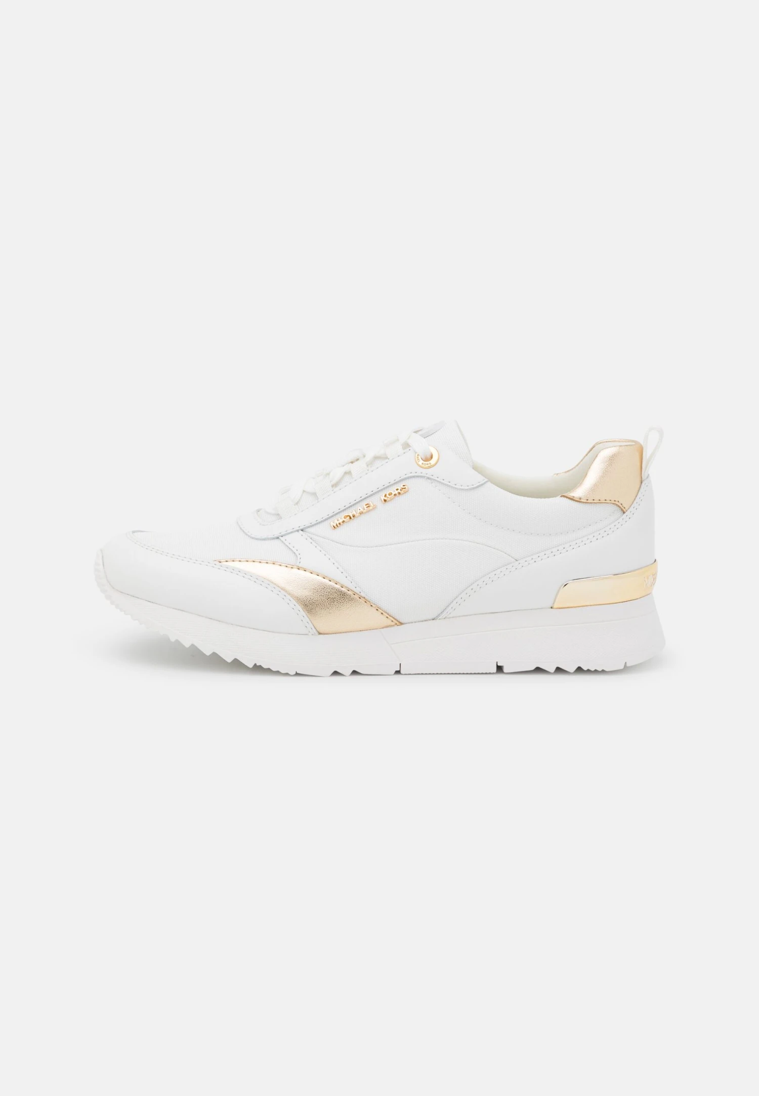 MICHAEL Michael Kors Allie Stride Trainer - Sneakers Laag - Optic White/Pale Gold 4 MICHAEL Michael Kors Allie Stride Trainer - Sneakers Laag - Optic White/Pale Gold - Afbeelding 2