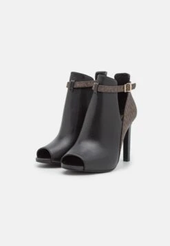 MICHAEL Michael Kors Lawson Open Toe - Enkellaarsjes Met Hoge Hak - Black/Brown 11 MICHAEL Michael Kors Lawson Open Toe - Enkellaarsjes Met Hoge Hak - Black/Brown -MICHAEL Michael Kors bde5f784876d49528c5fb4b44b0f1c90