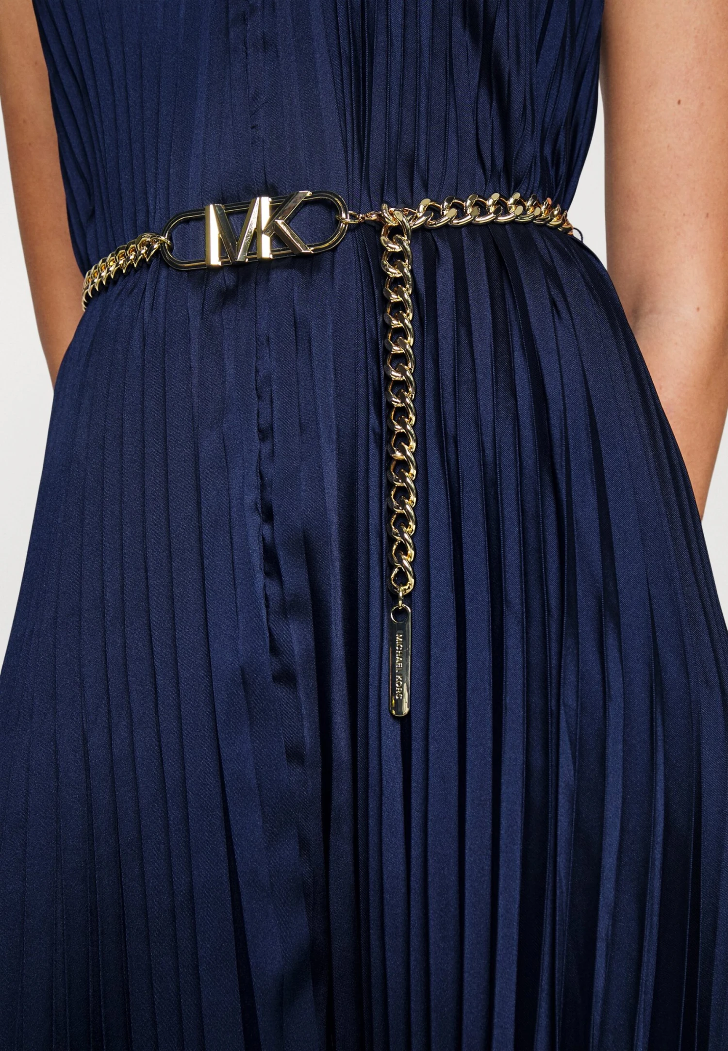 MICHAEL Michael Kors Pleated Midi Dress - Cocktailjurk - Midnightblue 7 MICHAEL Michael Kors Pleated Midi Dress - Cocktailjurk - Midnightblue - Afbeelding 5