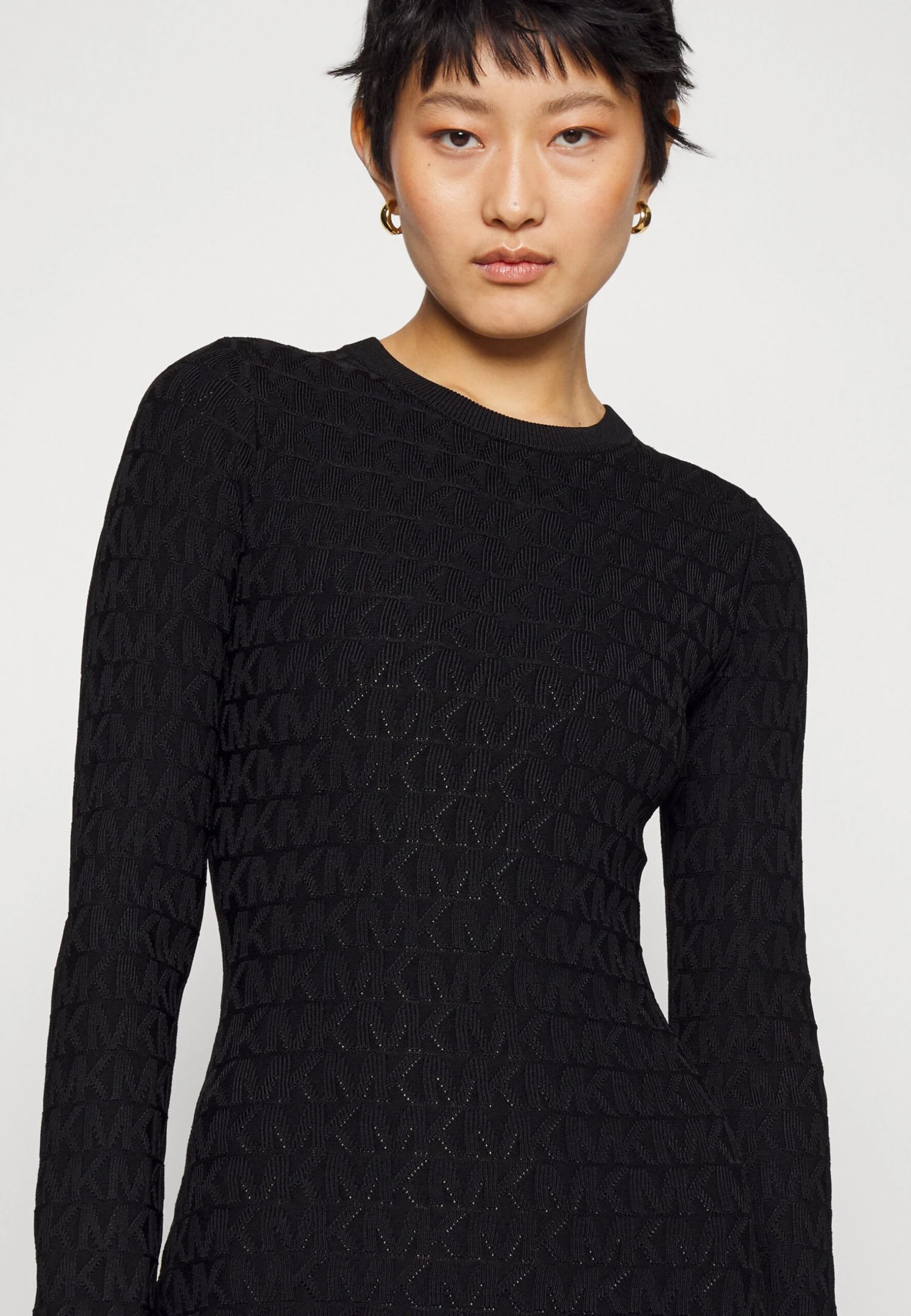 MICHAEL Michael Kors Texture Stitch - Gebreide Jurk - Black 6 MICHAEL Michael Kors Texture Stitch - Gebreide Jurk - Black - Afbeelding 4