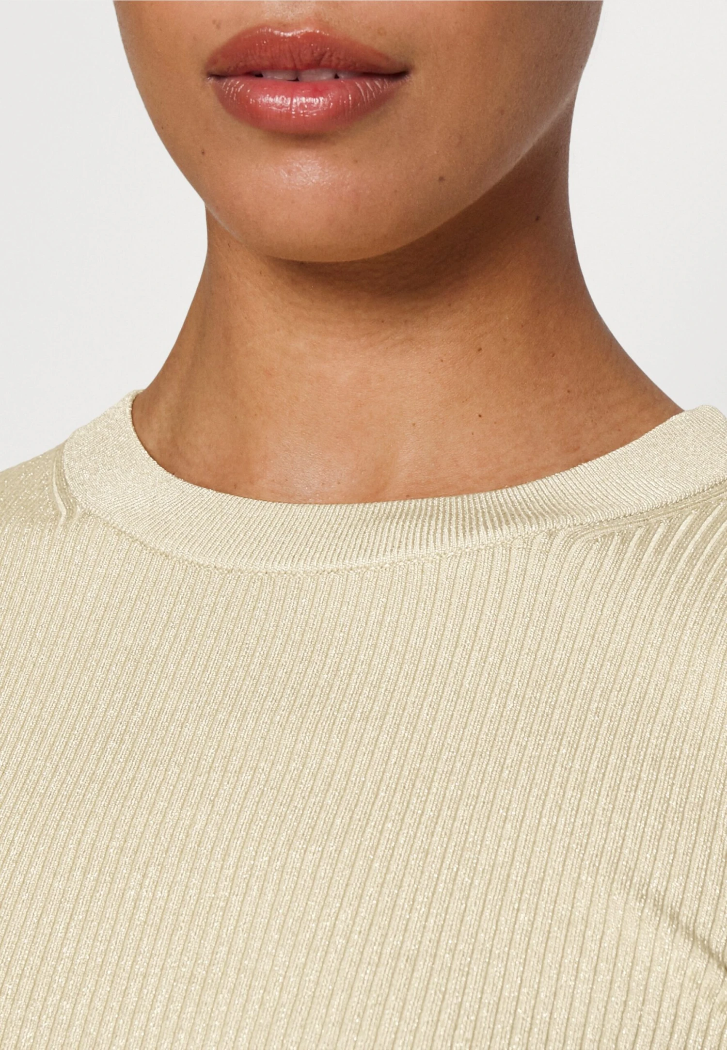 MICHAEL Michael Kors Crop Crew Top - Longsleeve - Gold 9 MICHAEL Michael Kors Crop Crew Top - Longsleeve - Gold - Afbeelding 7